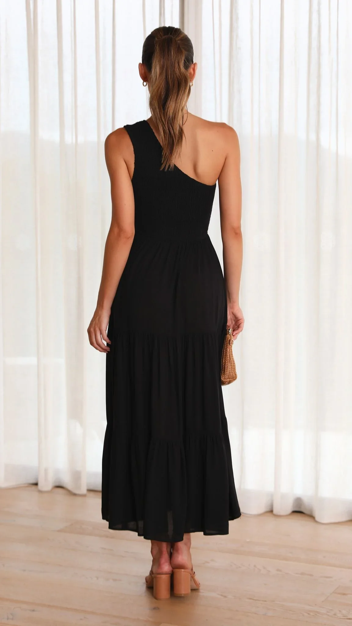 Cassy Midi Dress - Black