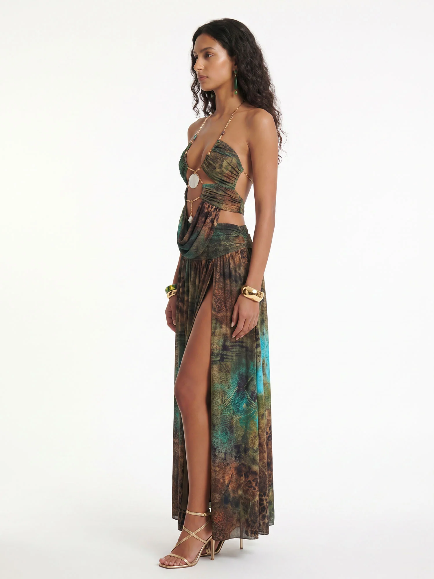 Cutout Ring Maxi Dress