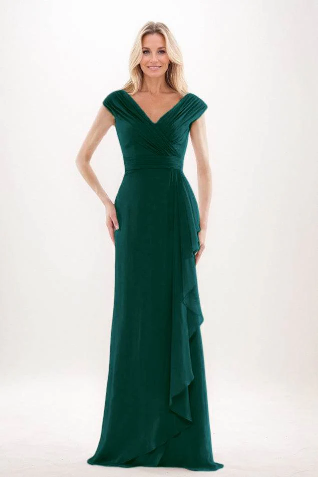 Sheath-Column Maxi Chiffon Mother Of The Bride Dress CM0312