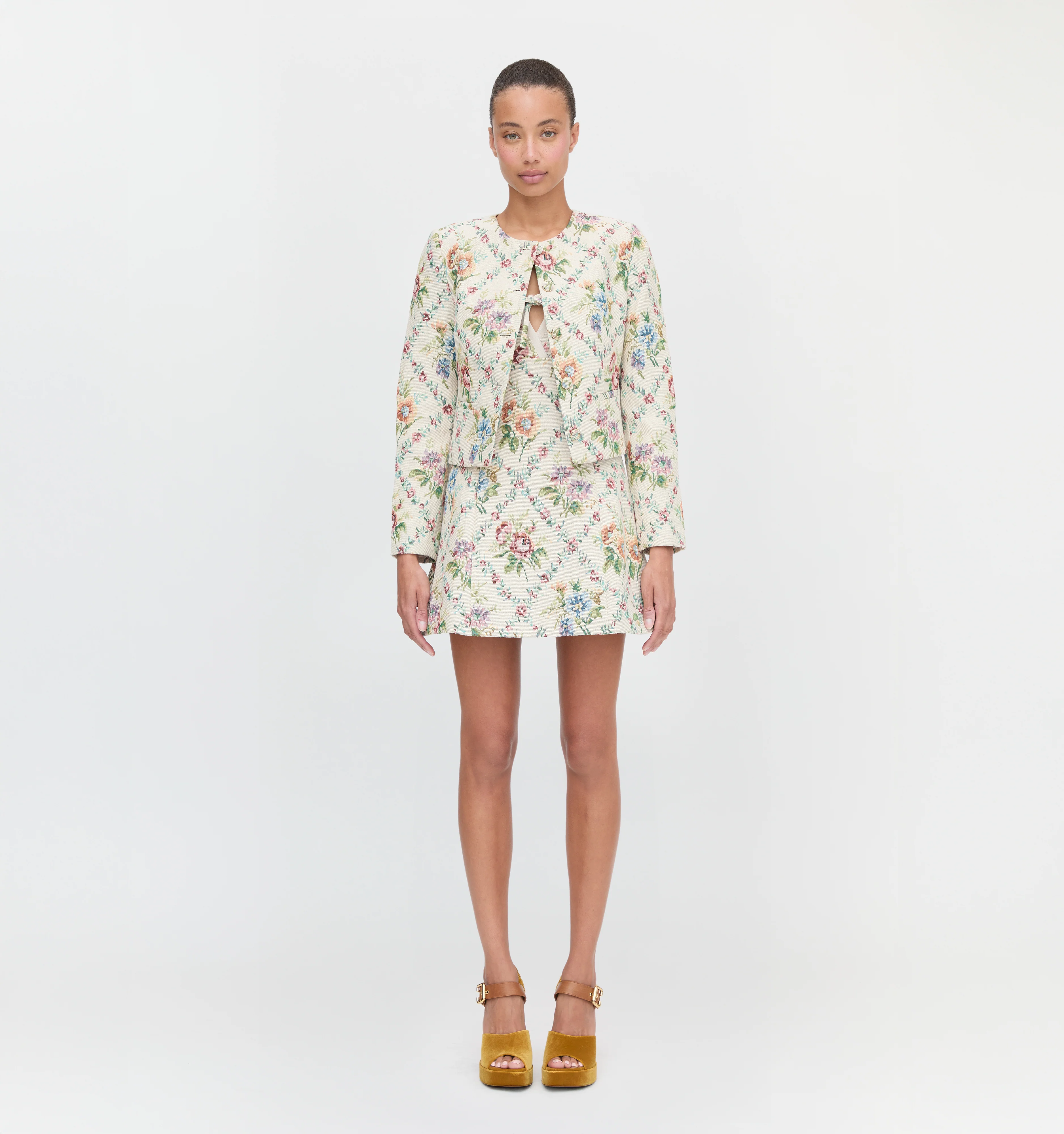 The Daria Dress - Tapestry Trellis Brocade
