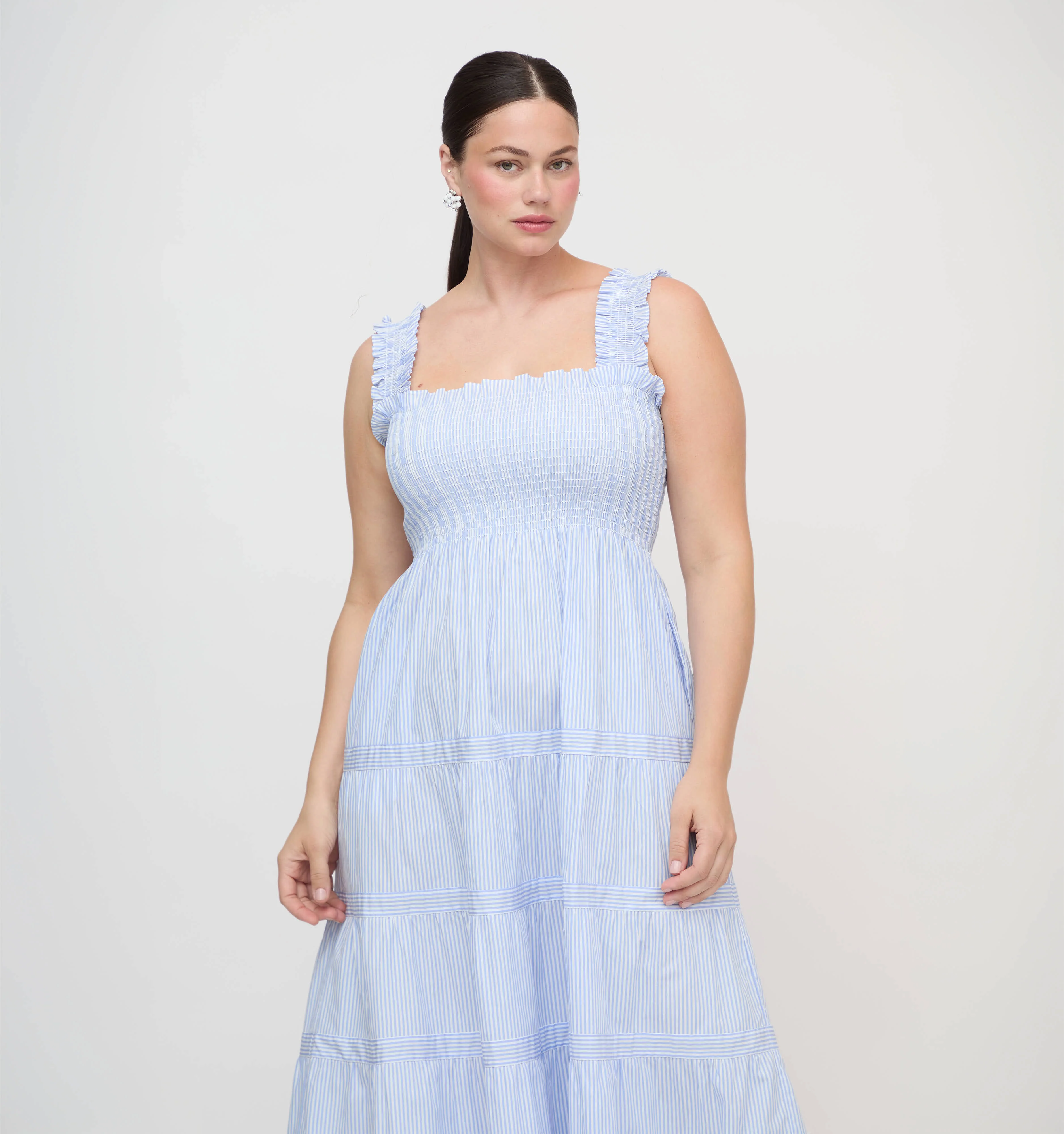 The Goldie Nap Dress - Blue/White Stripe