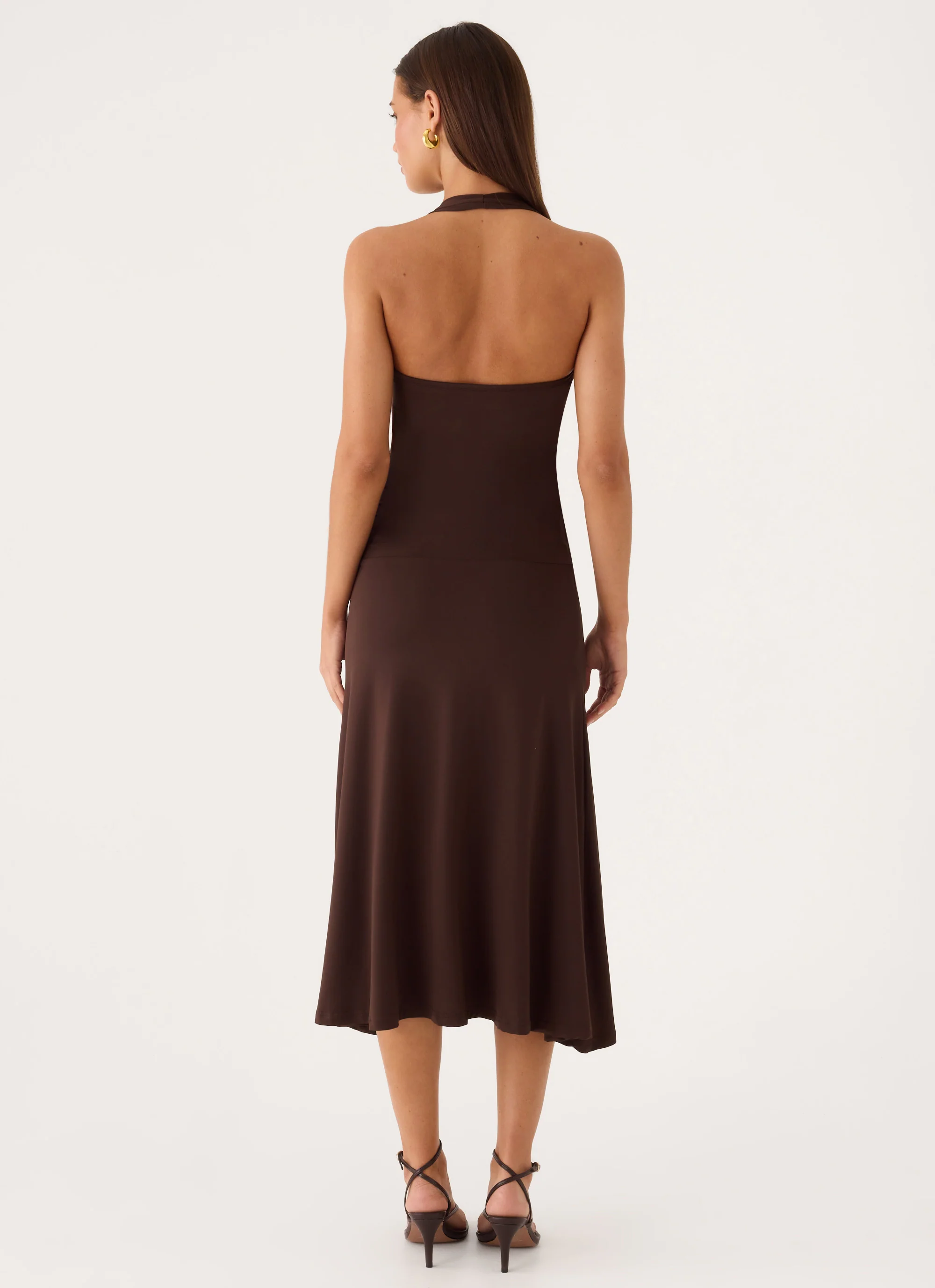 Klyne Midi Dress - Chocolate