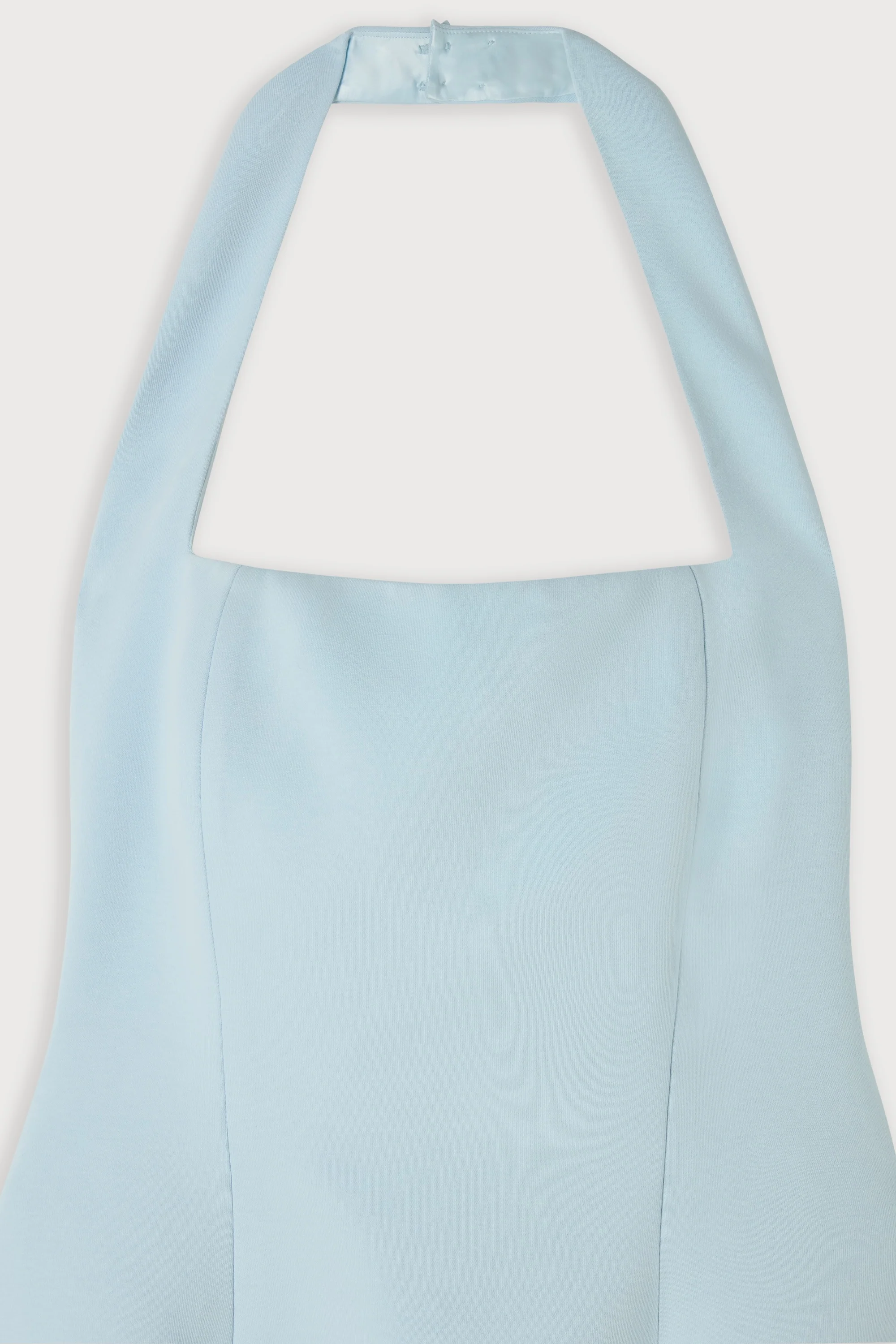 Cotton Mix Halter Midi Dress