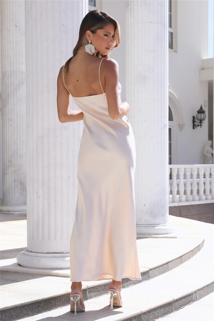 Touch Of Twinkle Maxi Dress Champagne