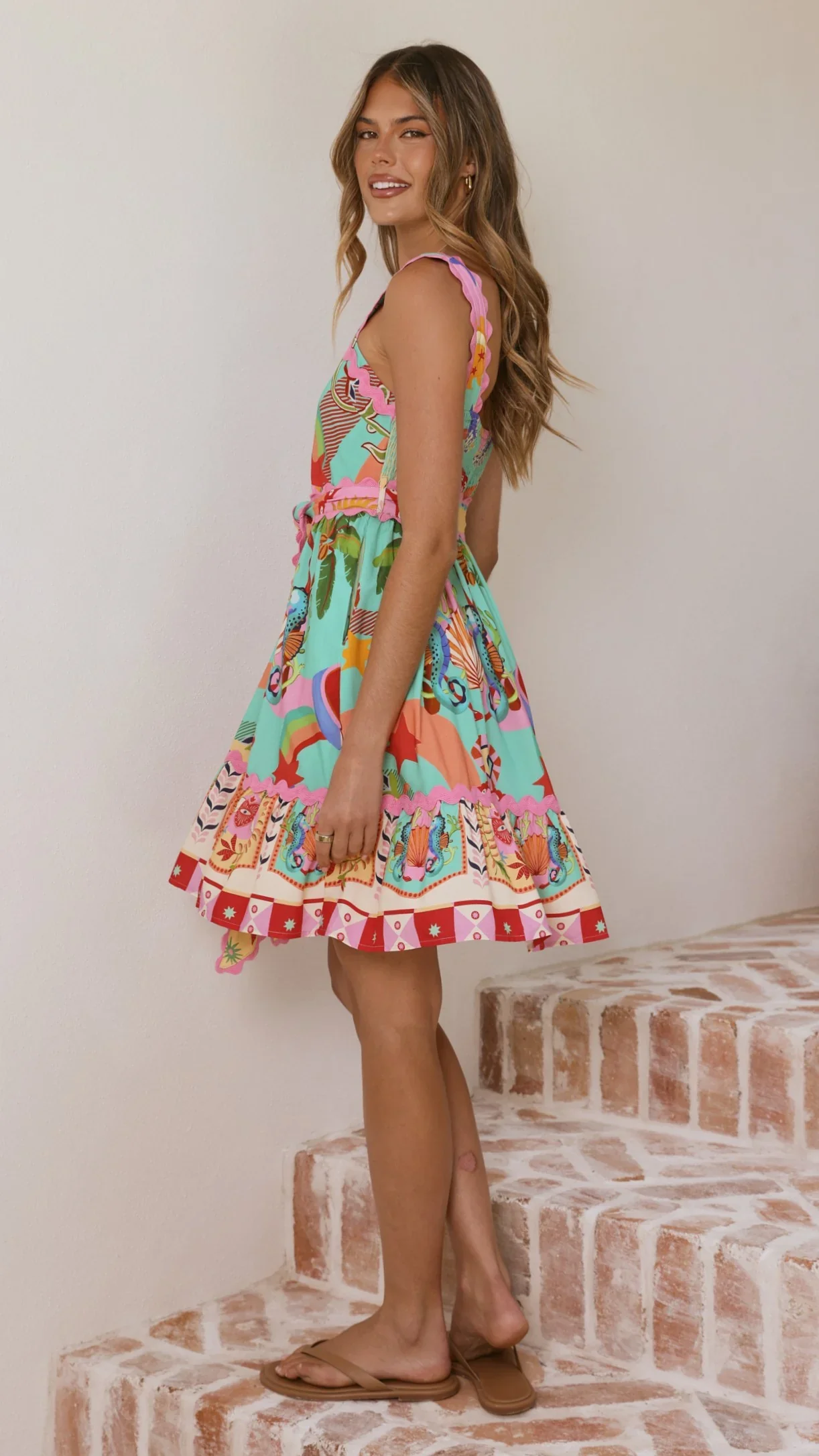 Alana Mini Dress - Carnival Print