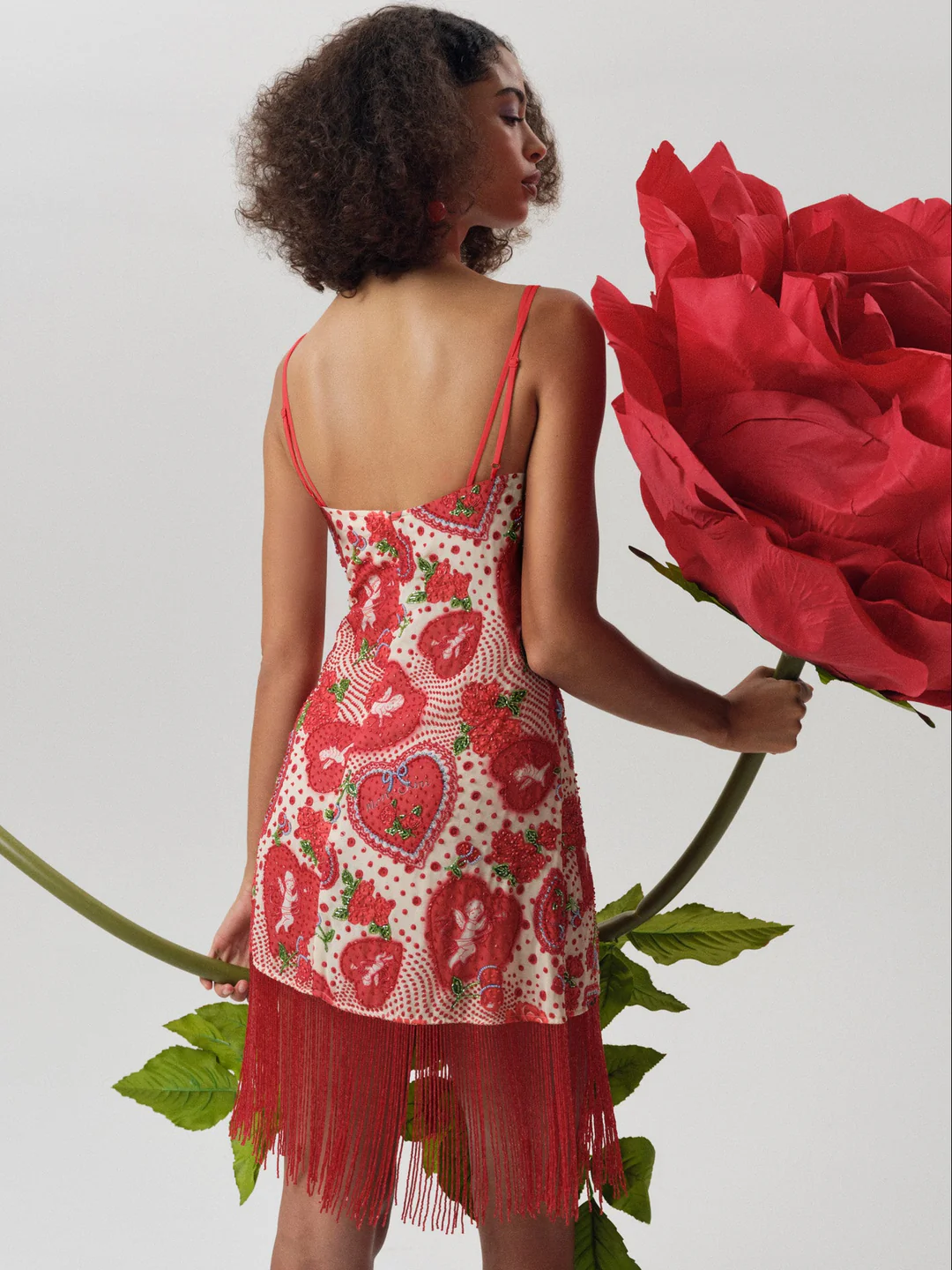 Cupid Beaded Dot Mini Dress