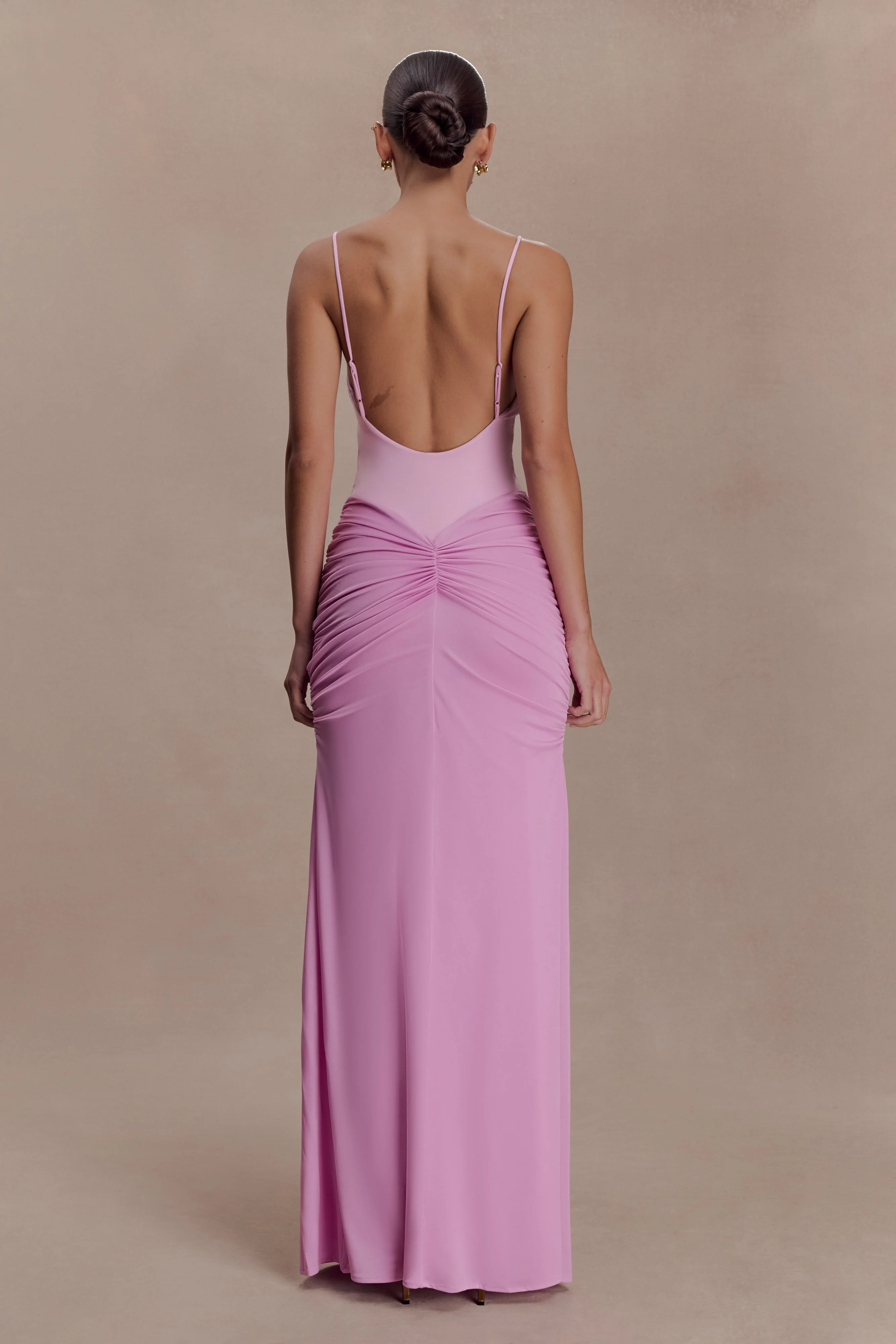 Roisin Slinky Maxi Dress - Powder Pink