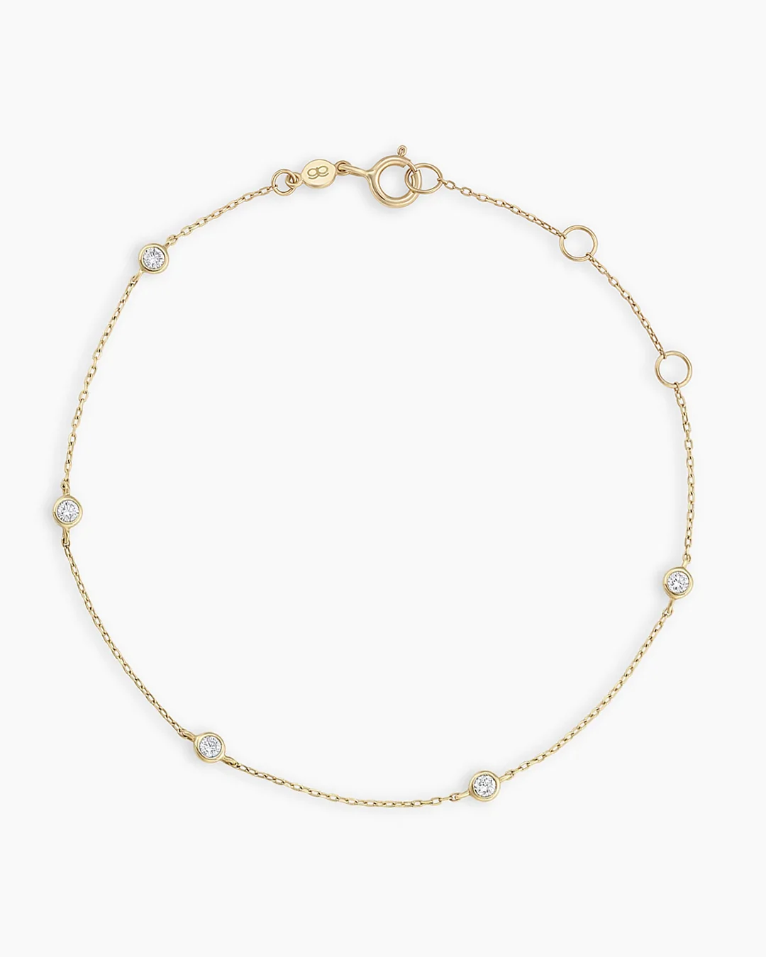 14K Classic Five Diamond Bracelet