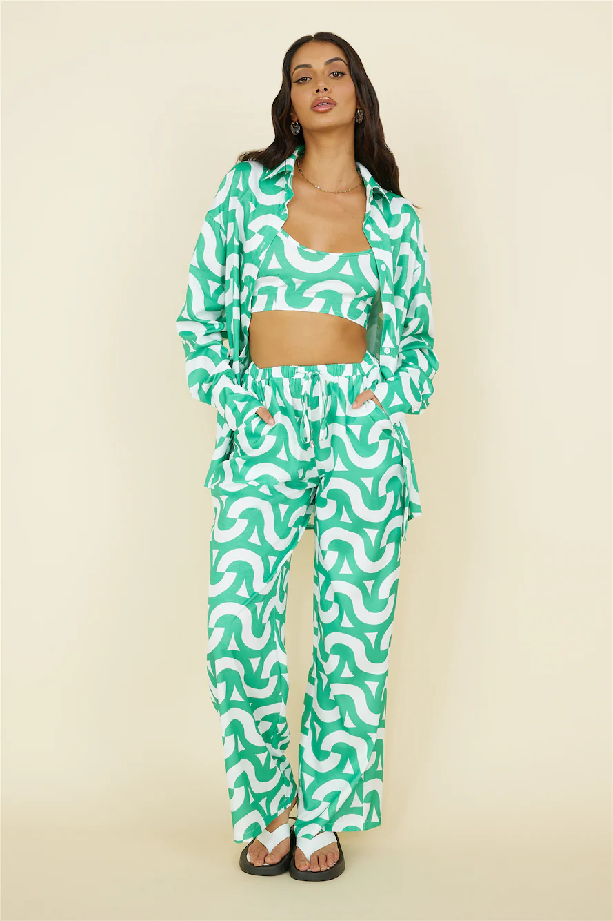 Enchanted Days Crop Top Green