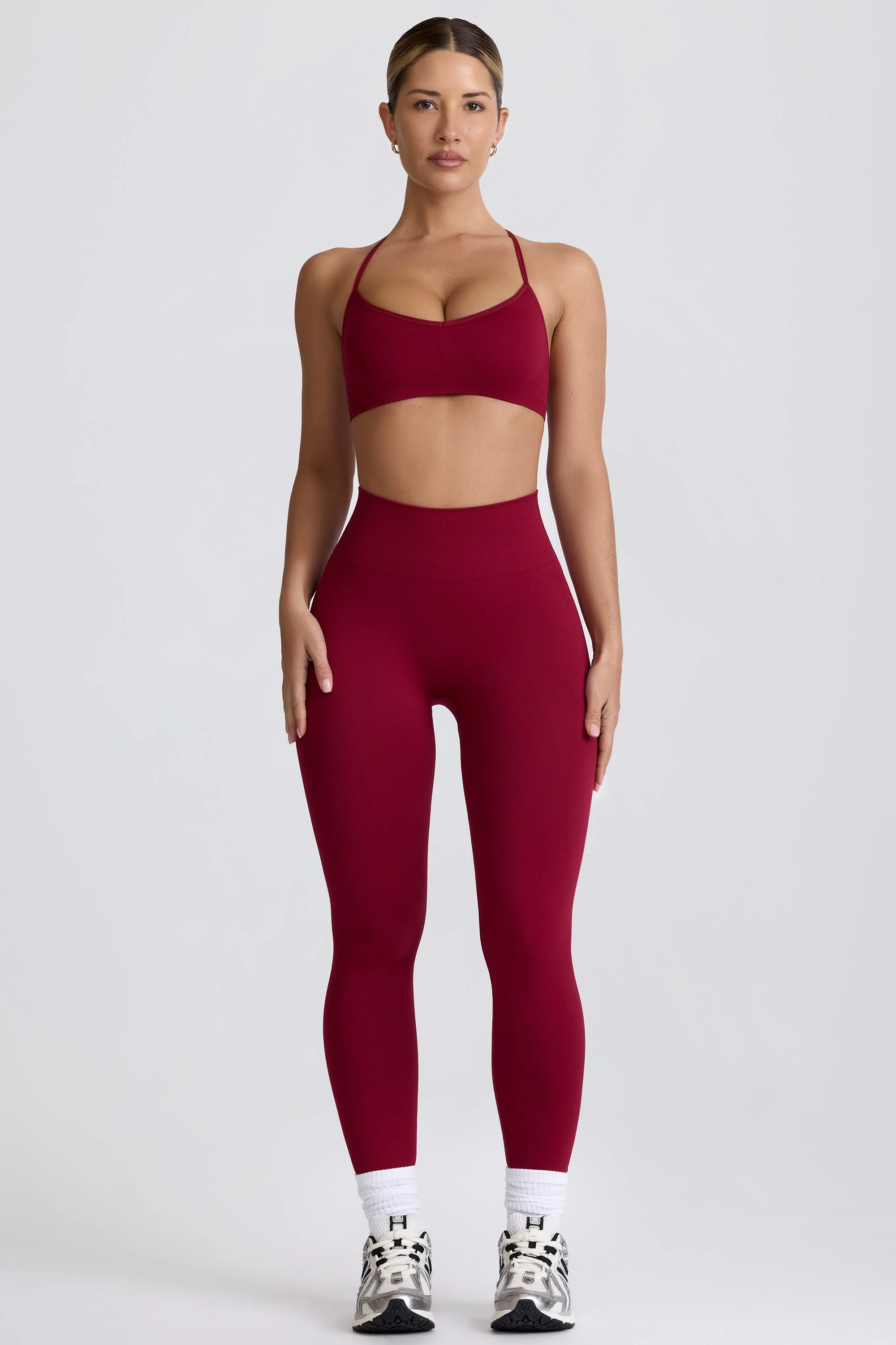 Super Sculpt Seamless Leggings in Burgundy