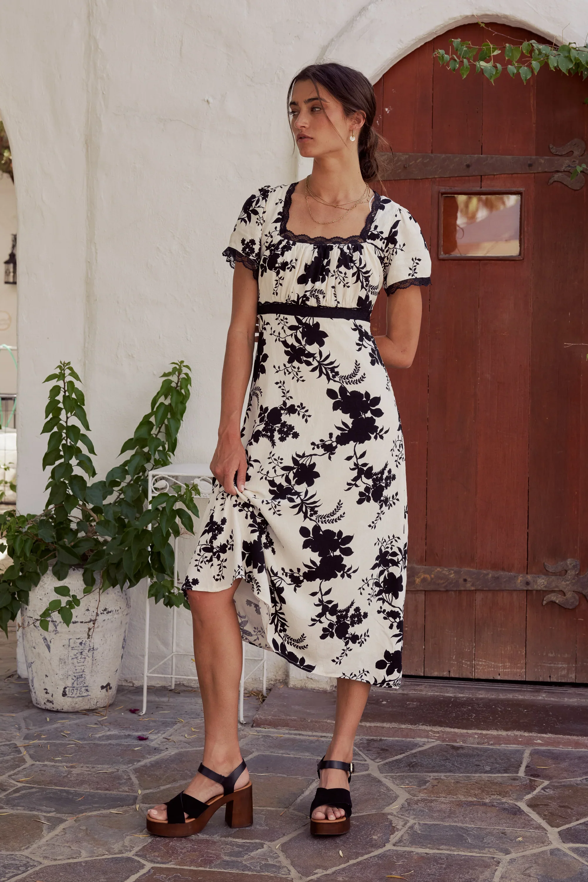 Arian Floral Midi Dress