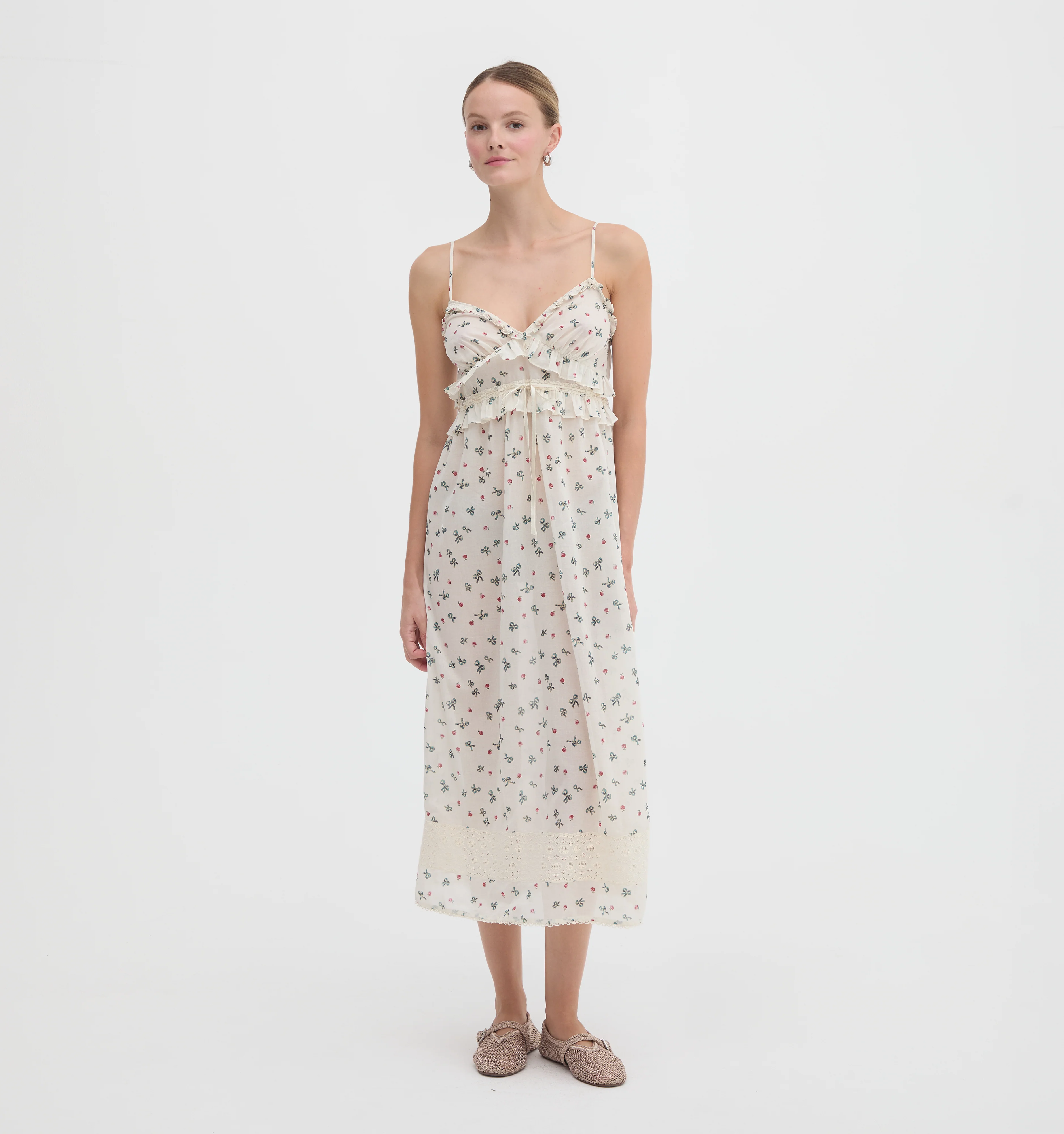 The Rayna Nightgown - Rosie Bow Toss, Ivory