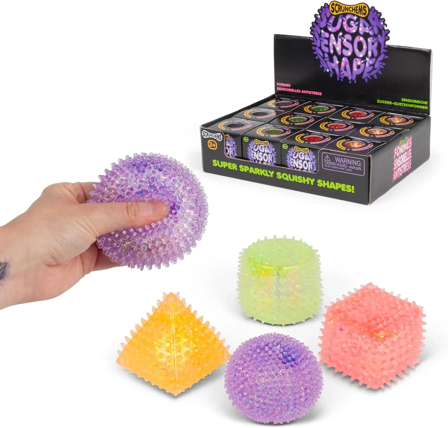 Scrunchems Sensory Sugar Shapes Squishy Fidget Toy (1pc) Color Ships Assorted