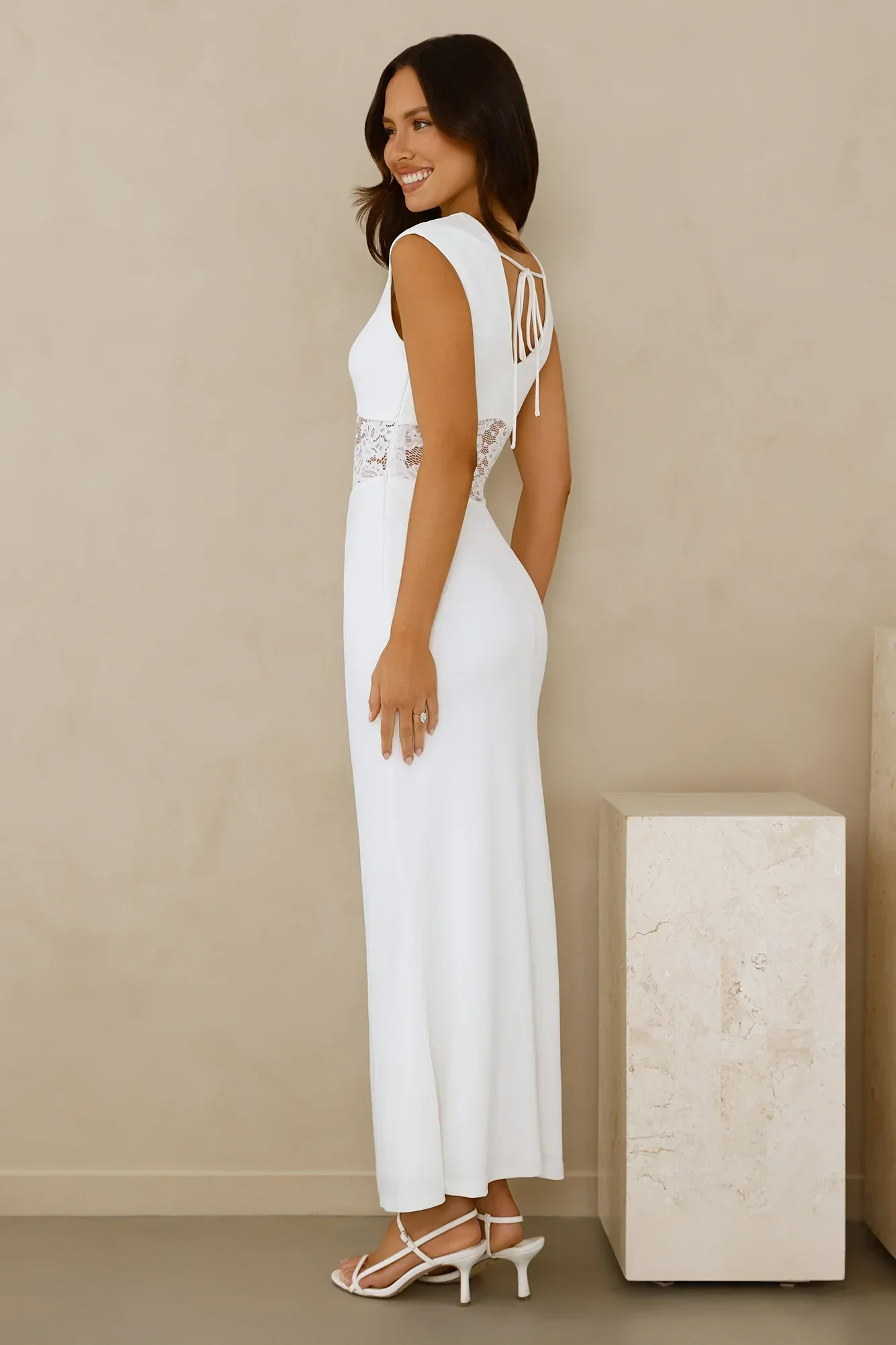 Spellbound By You Maxi Dress White - luluinthesky