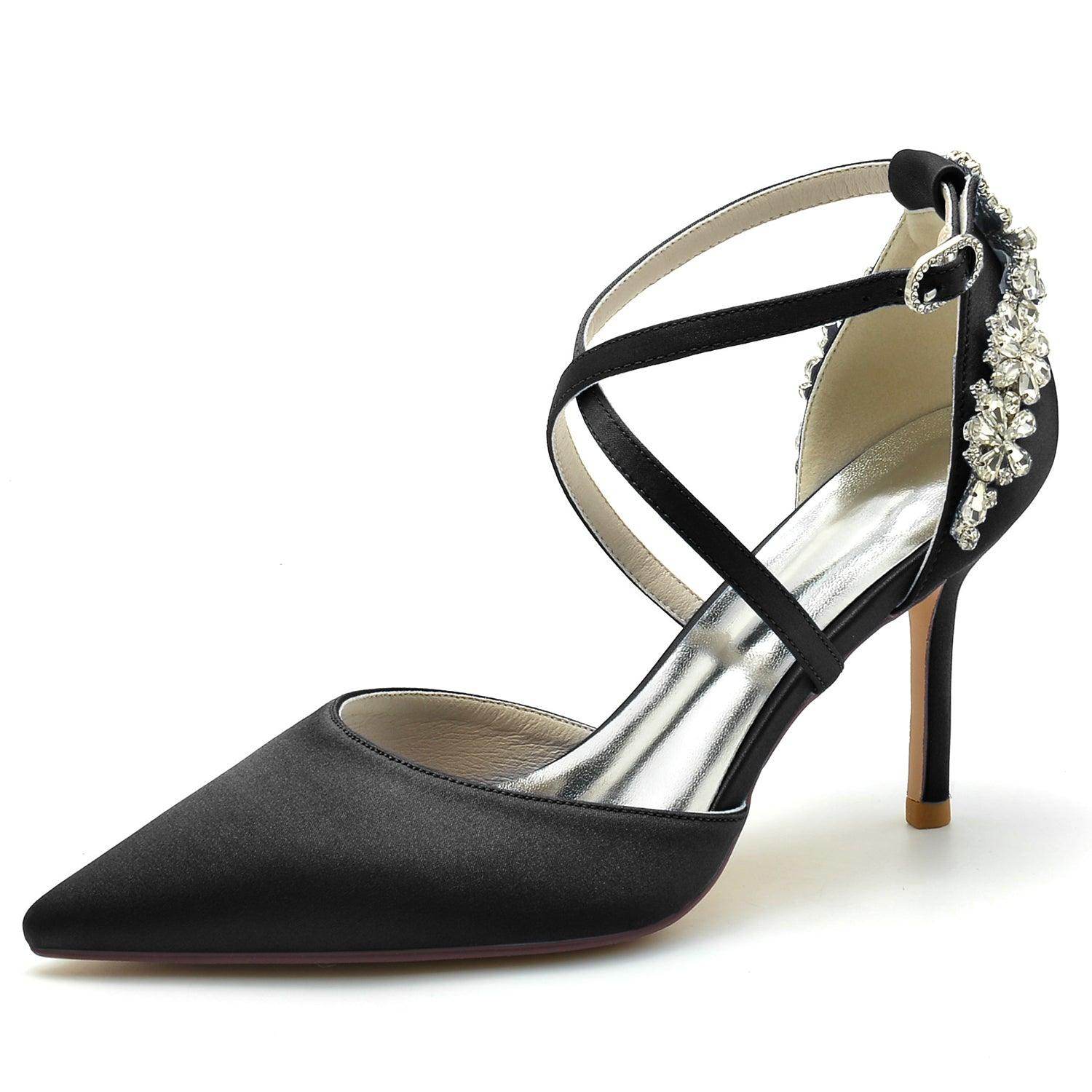 Stiletto Heel 8.5cm Silk-Like Shoes CK0174