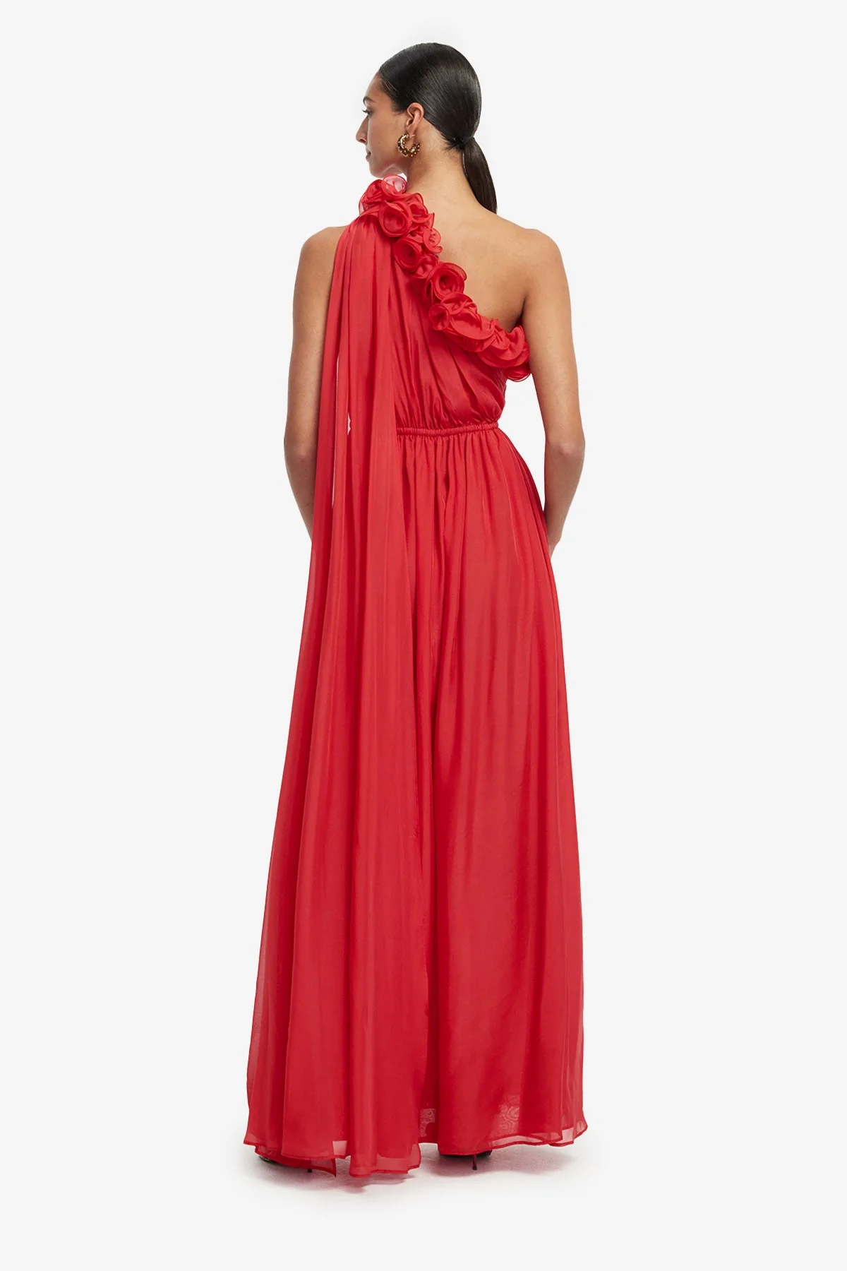 Jenni One Shoulder Maxi Dress - Scarlet