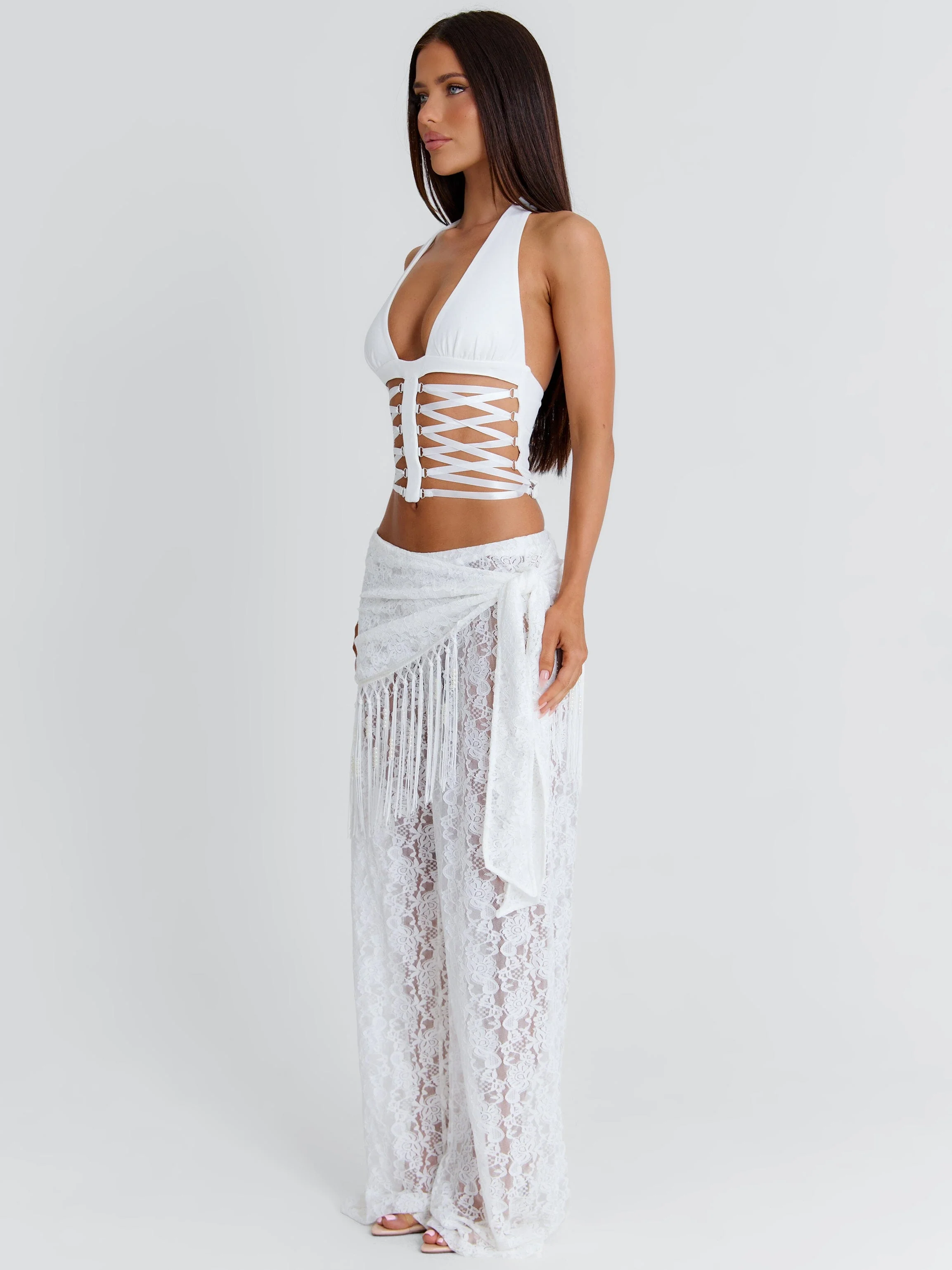 Riane Pant Two Piece White