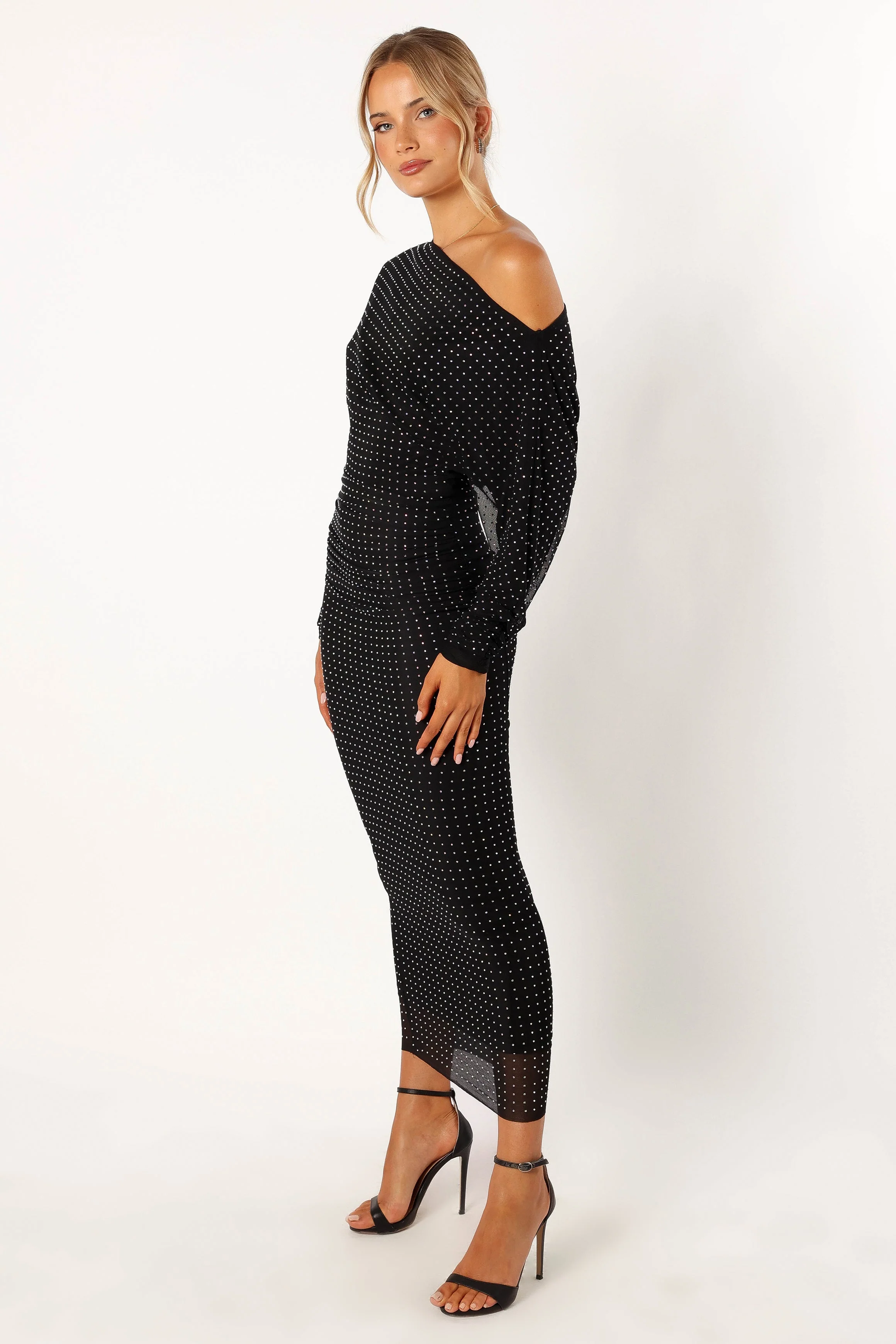 Loeve Long Sleeve Midi Dress - Black