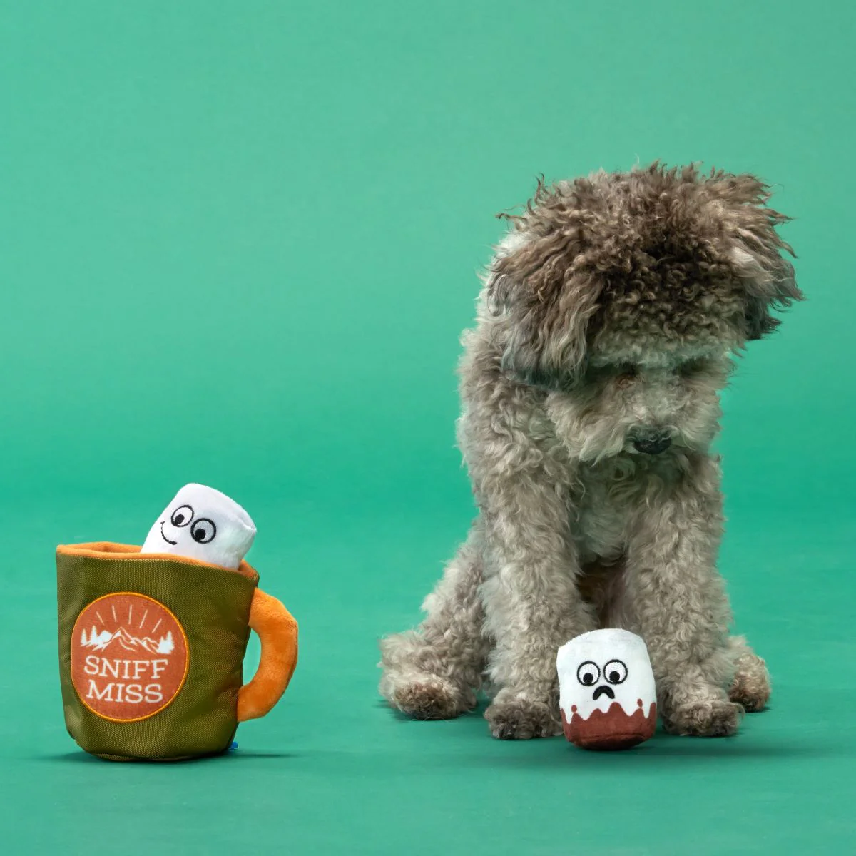 Ruffin It Mug Plush Multi-Part + Enrichment Dog Toy