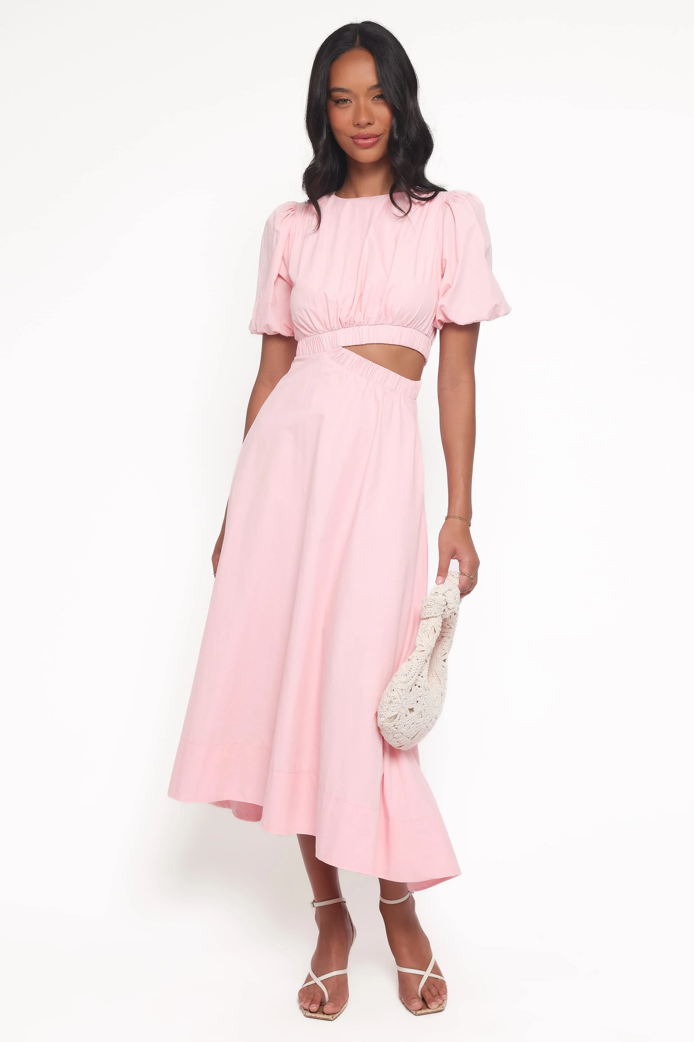 Aminah Puff Sleeve Dress - Pink