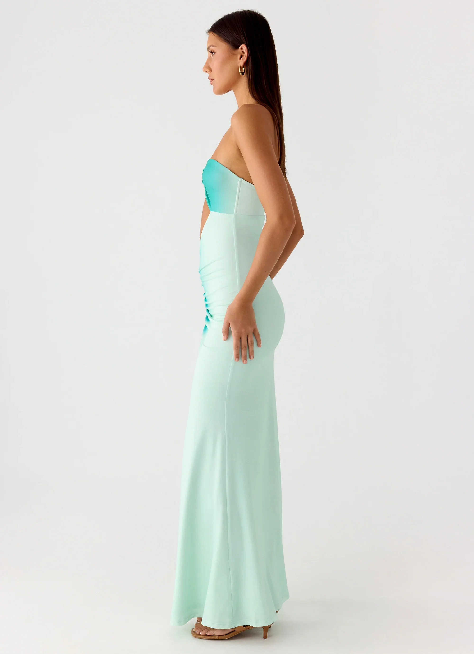 Ellisah Ombre Maxi Dress - Green Gradient