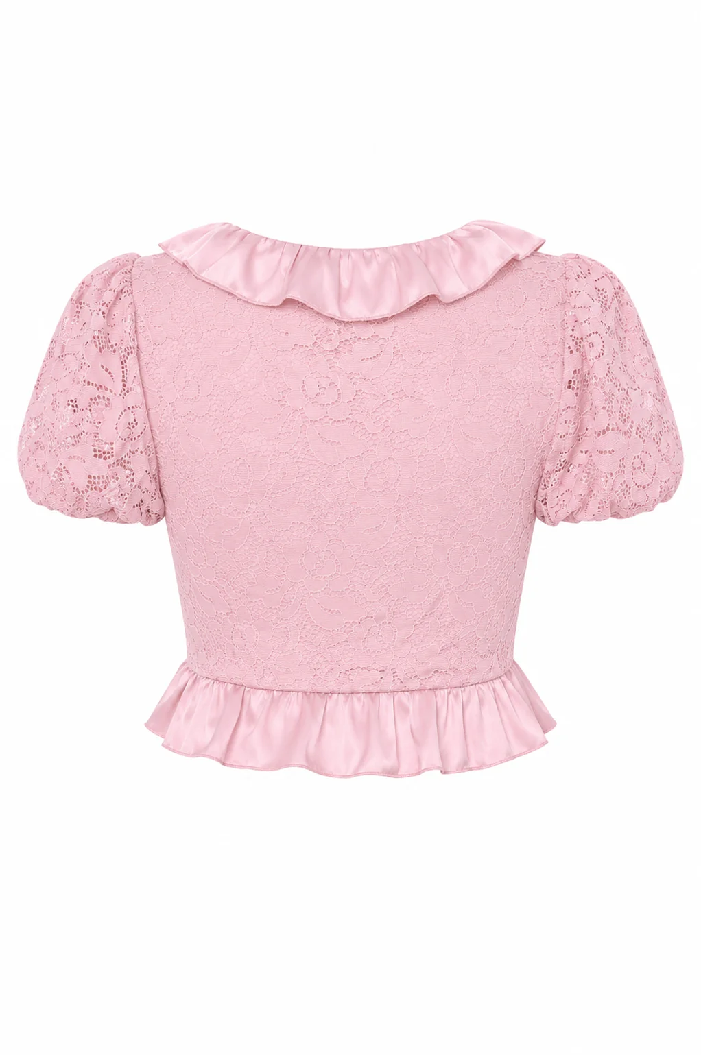Ruffled Lace Crop Top