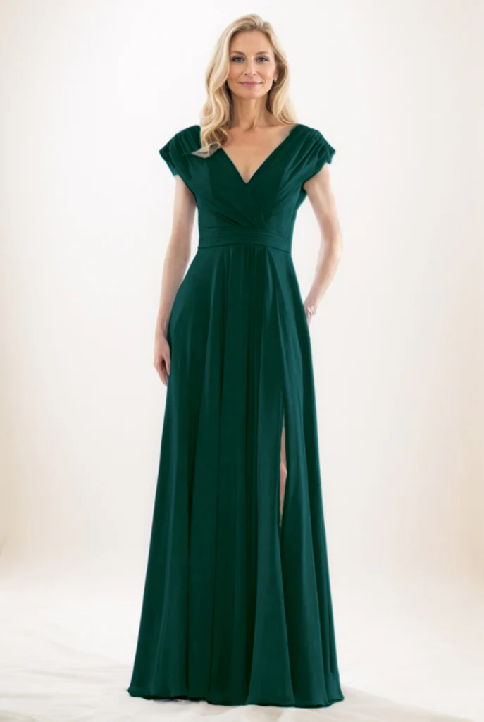 A-Line Maxi Chiffon Mother Of The Bride Dress CM0290