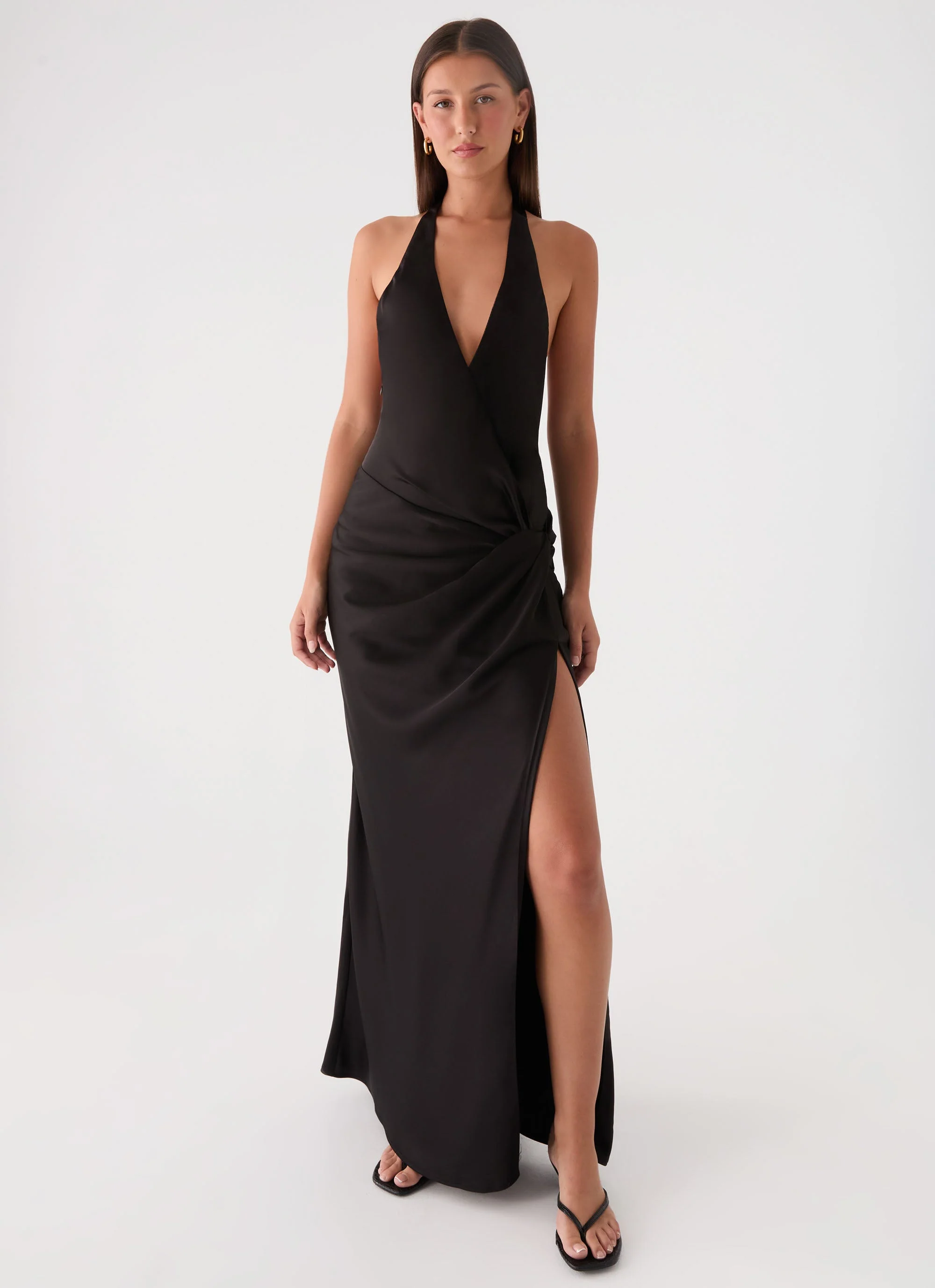Lumae Halter Maxi Dress - Black