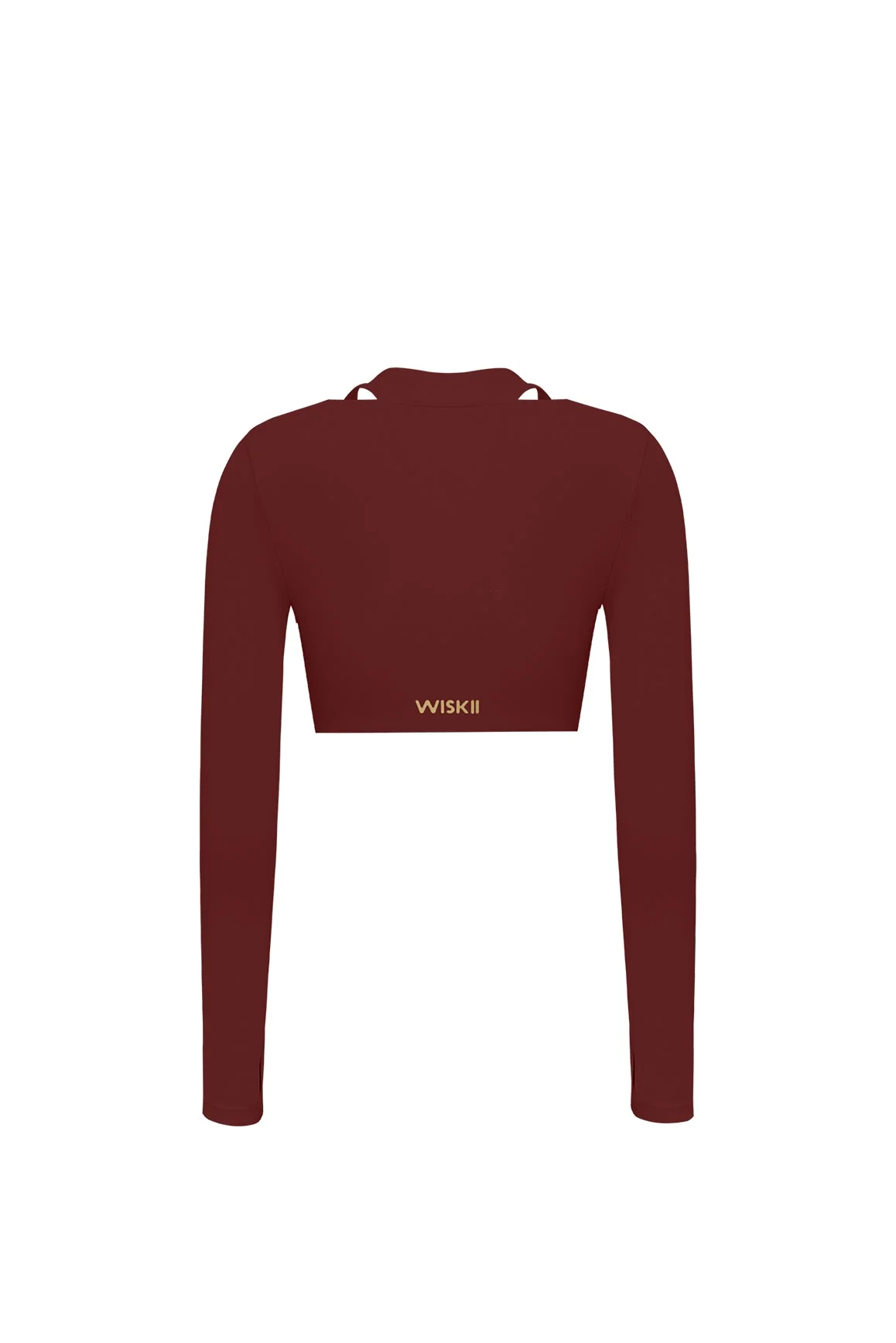 Twist-Front Shoulder Cut Crop Top