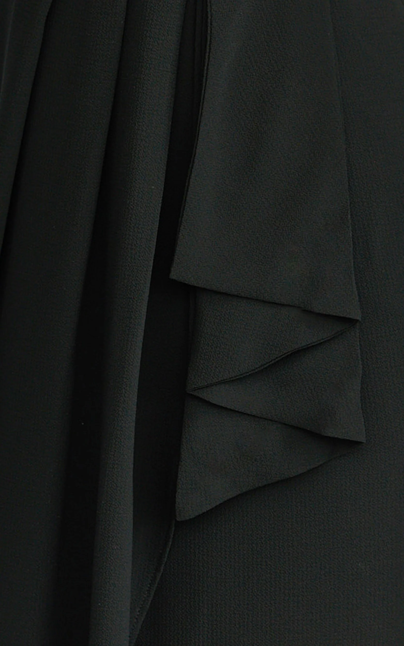 Namaari Midi Dress - Faux Wrap One Shoulder Dress in Black