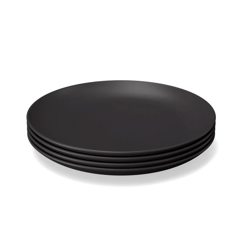 Vogeelle Round Medium Plate - Black