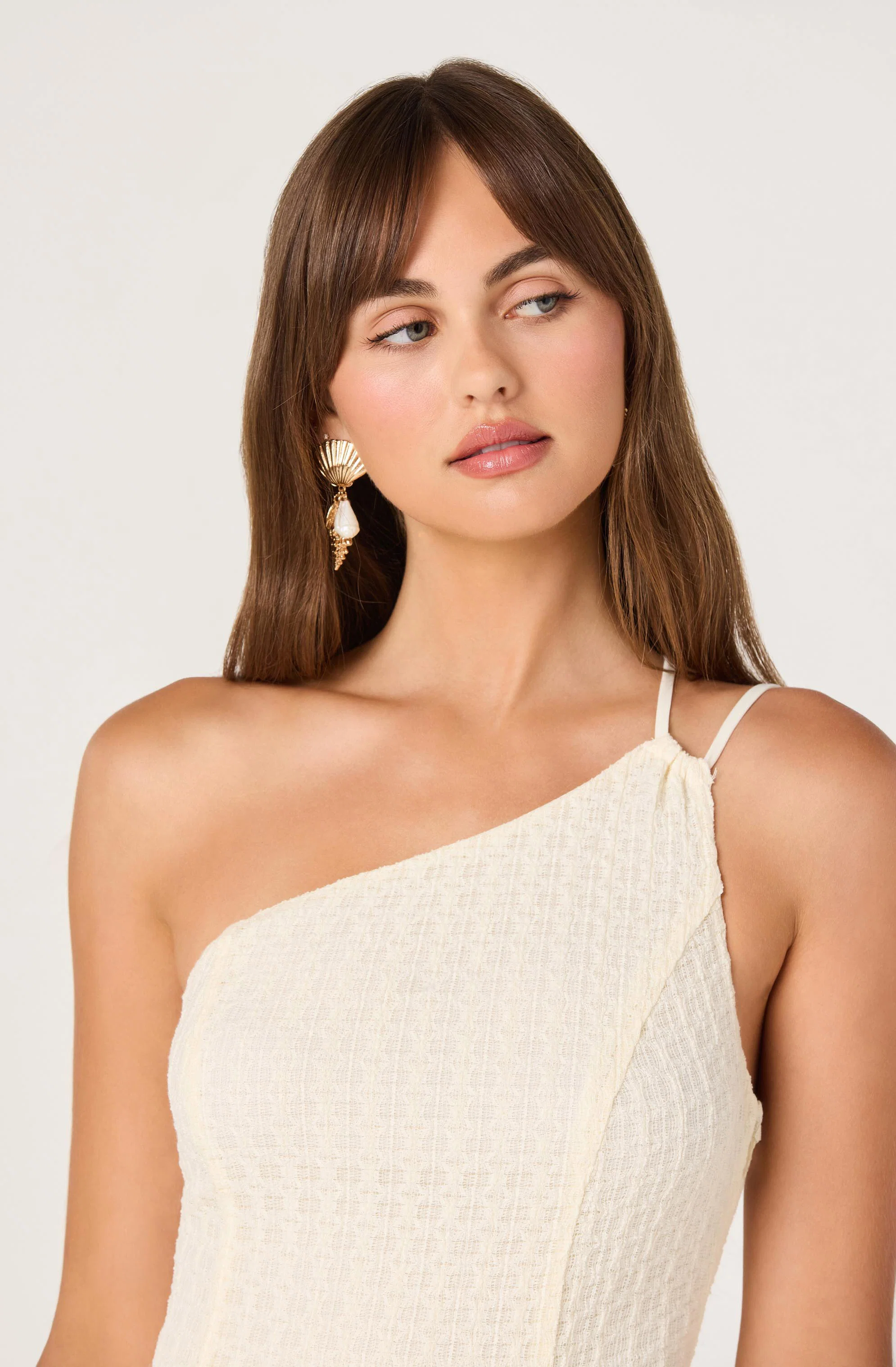 Nola One-Shoulder Knit Midi Dress