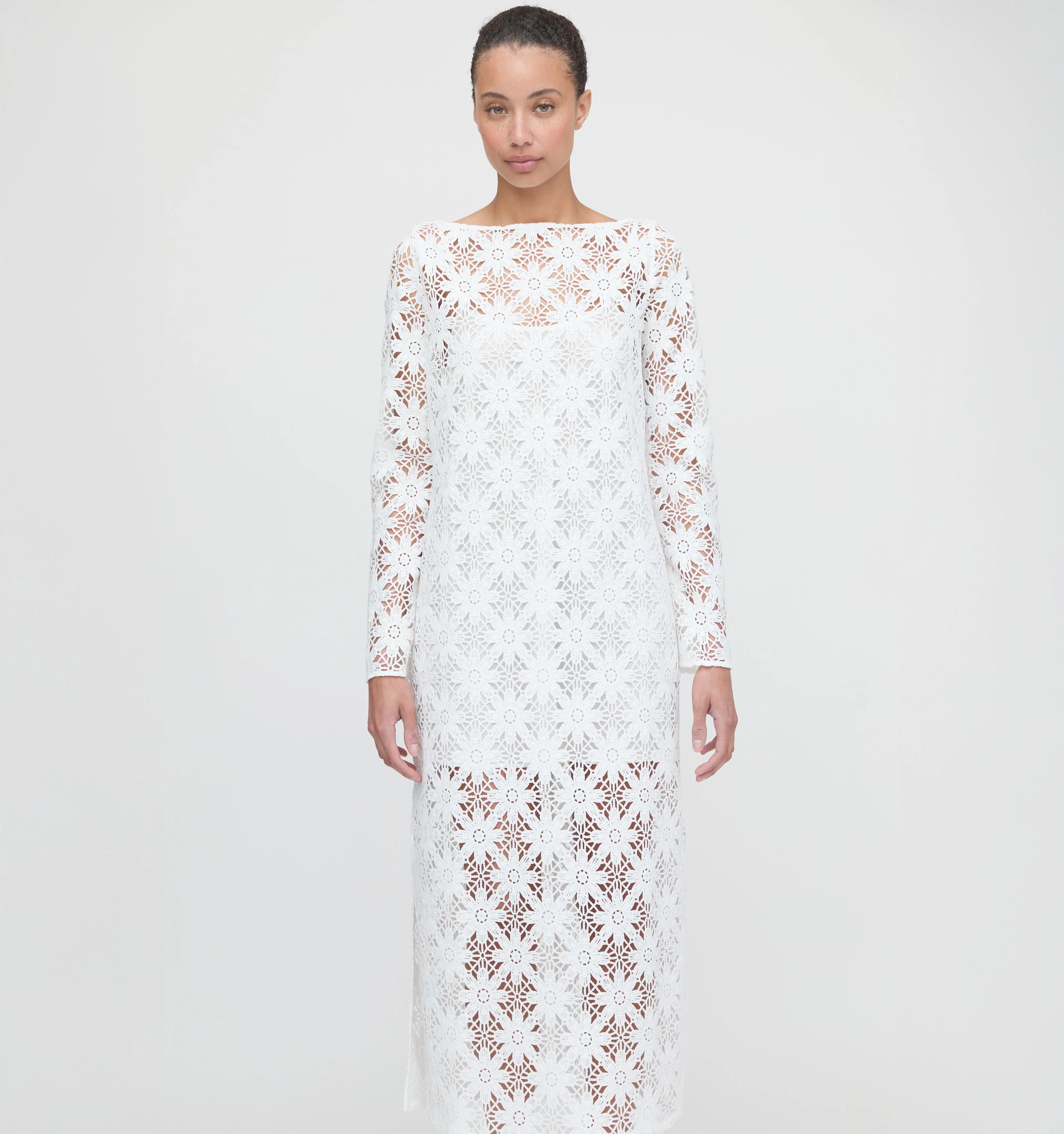 The Eliza Dress - White Daisy Crochet