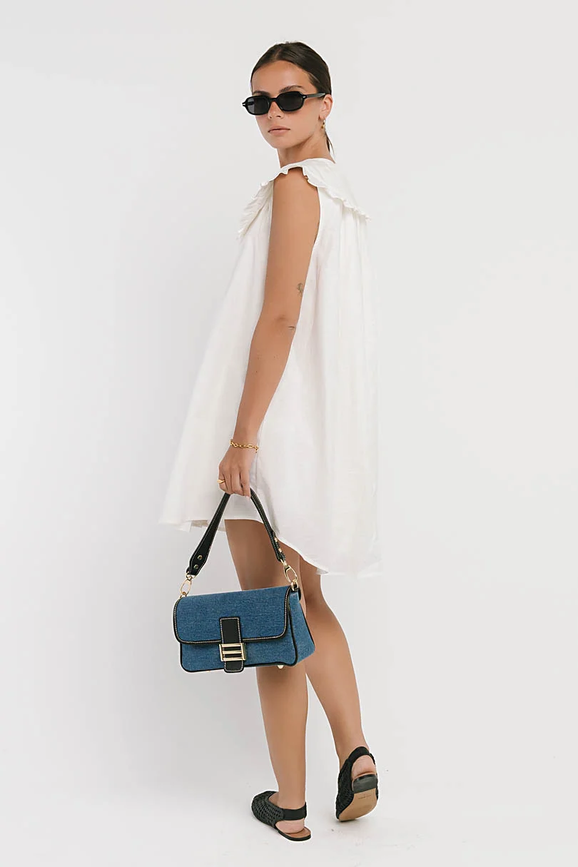 Beatrice Mini Dress in White