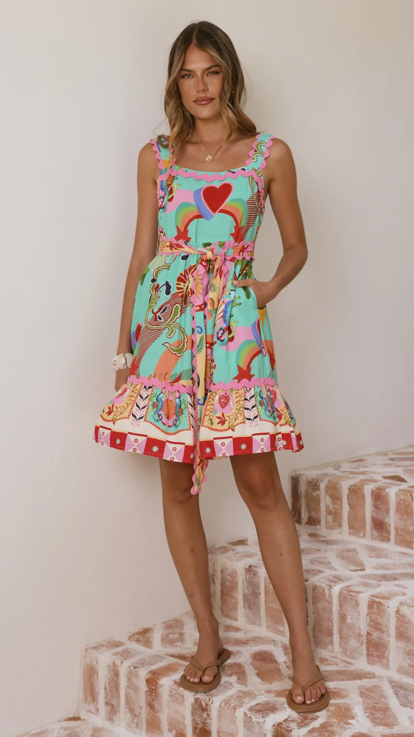 Alana Mini Dress - Carnival Print