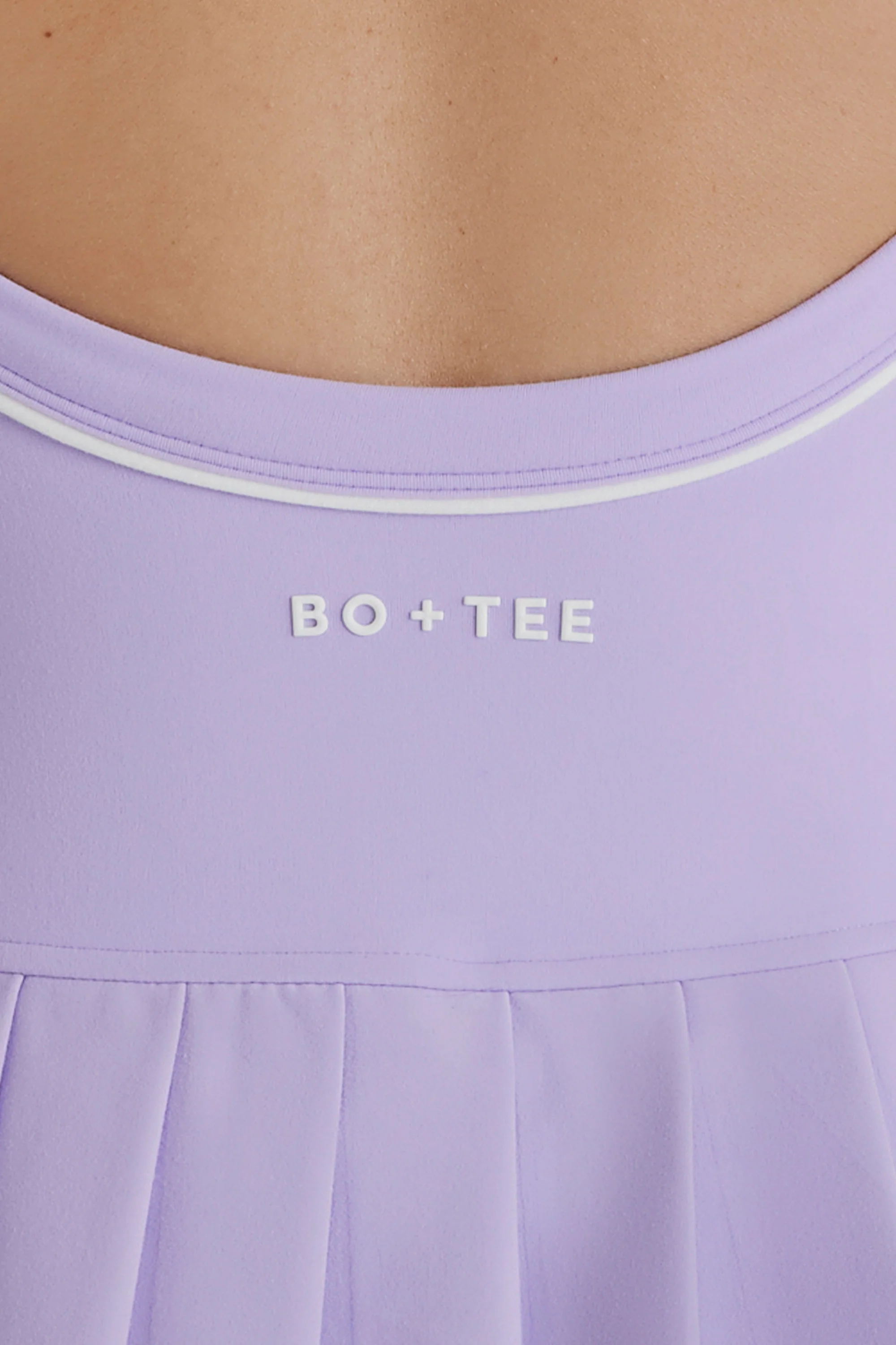 Soft Active Crossback Pleated Tennis Dress in Lilac