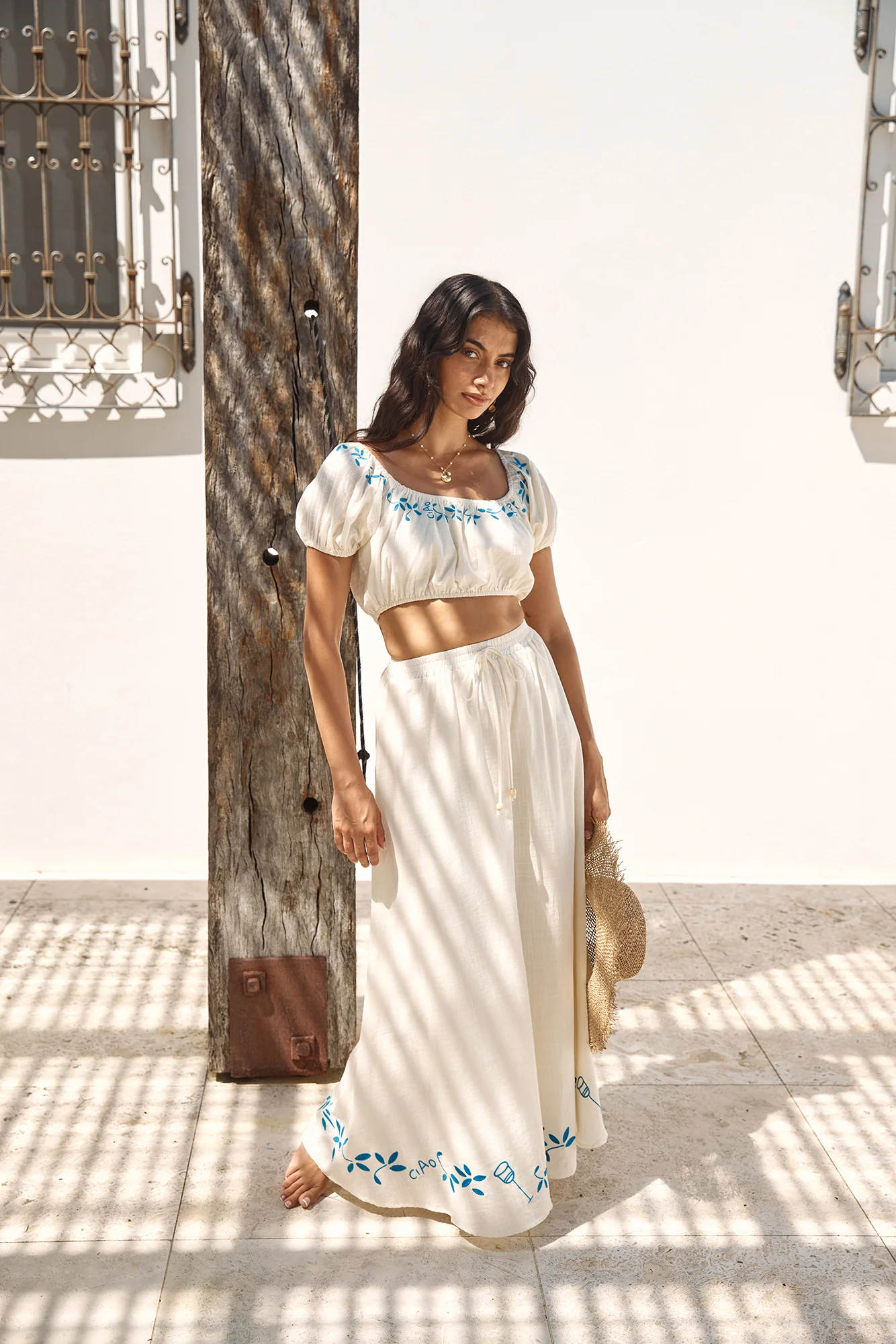 Ciao Bella Crop Top Beige