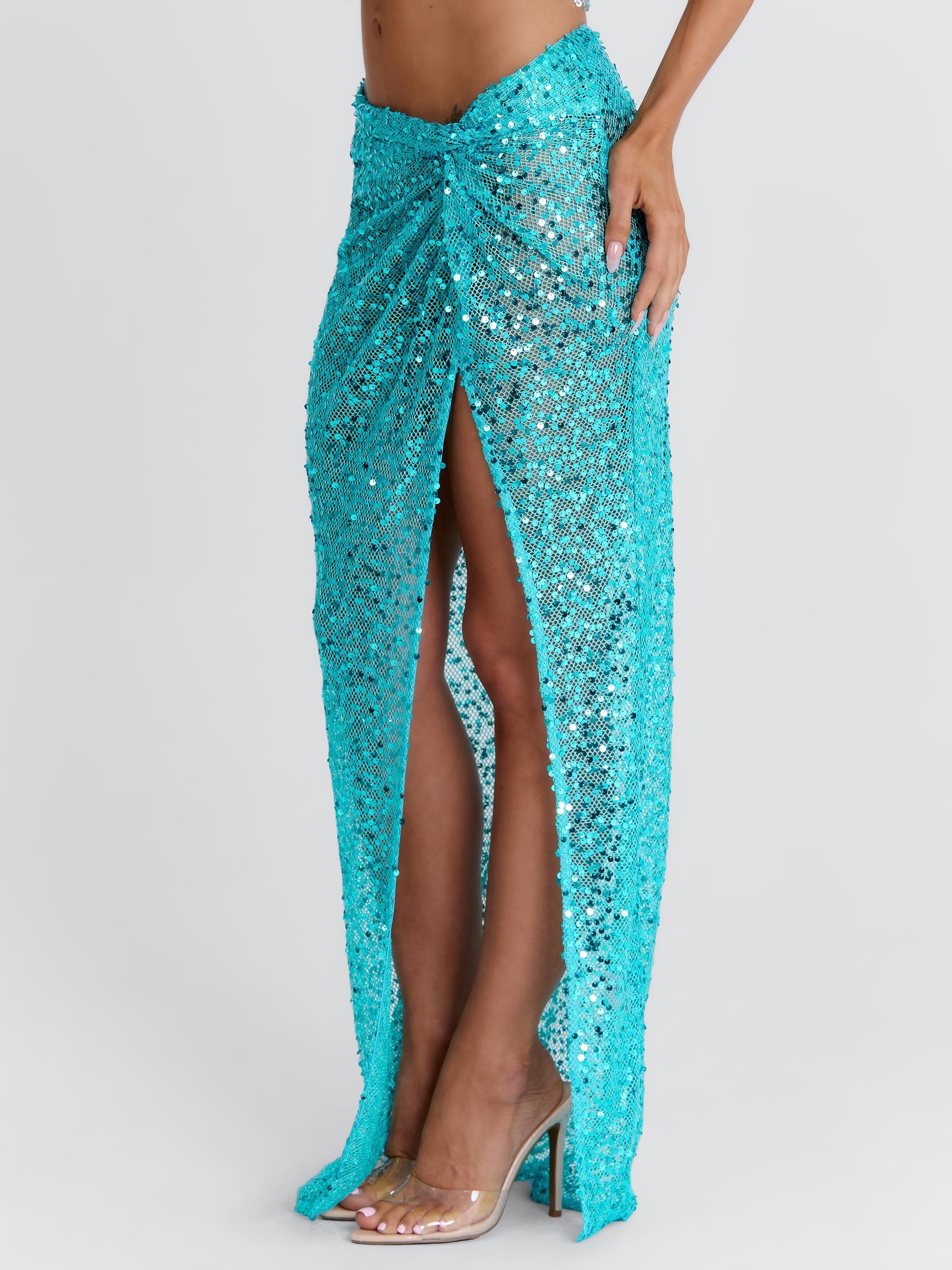 HARRPER MAXI SKIRT TURQUOISE