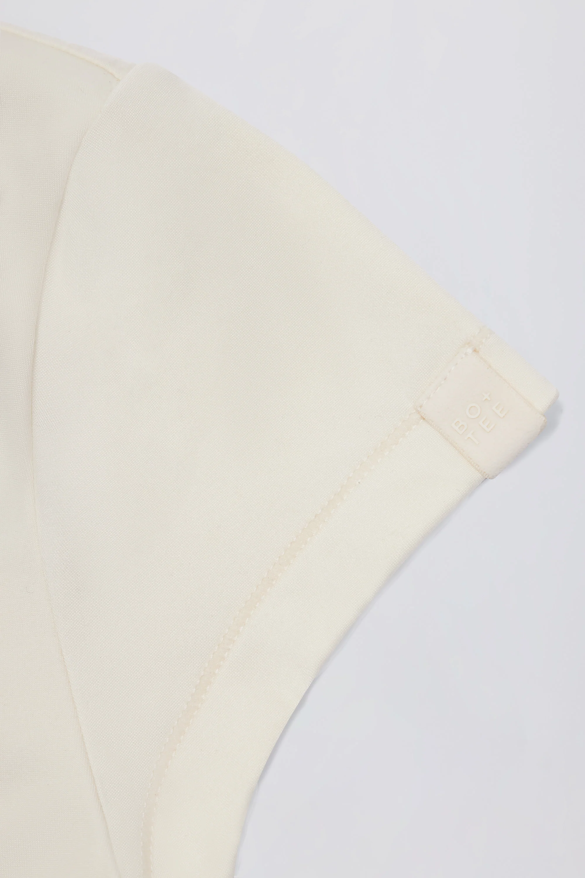 Cut-Out Longline T-Shirt in Cream