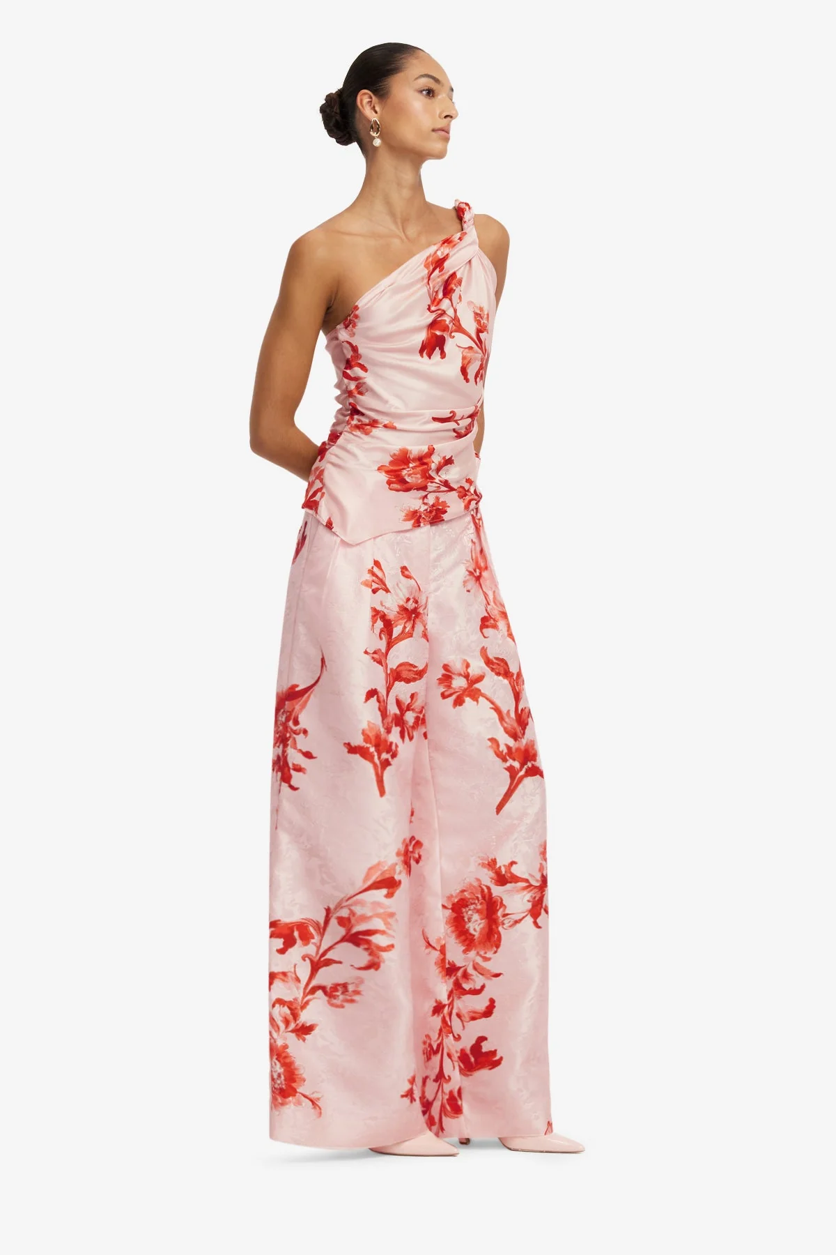Sylvana One Shoulder Top - Magnolia Print