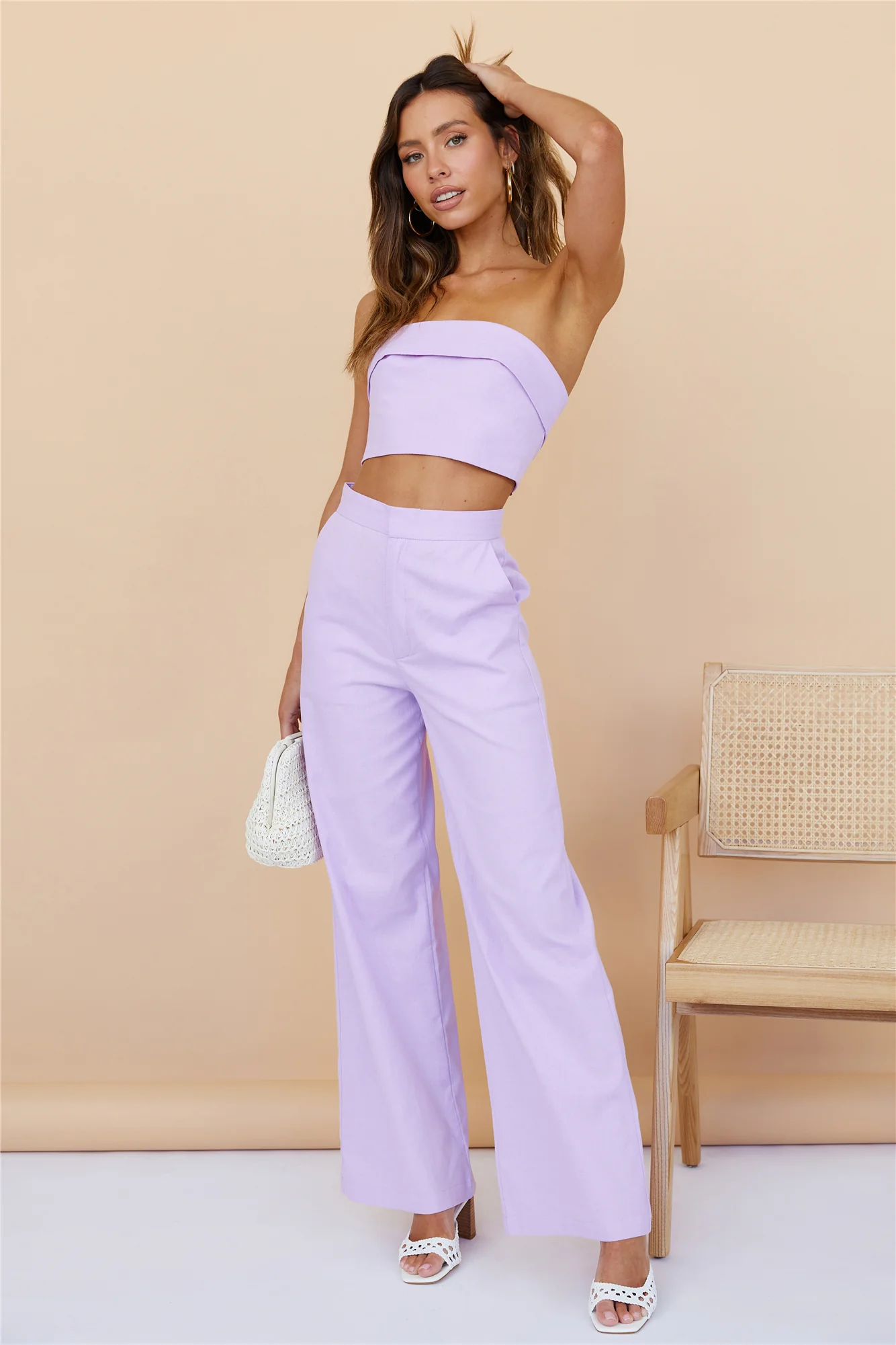 In Hindsight Crop Top Purple