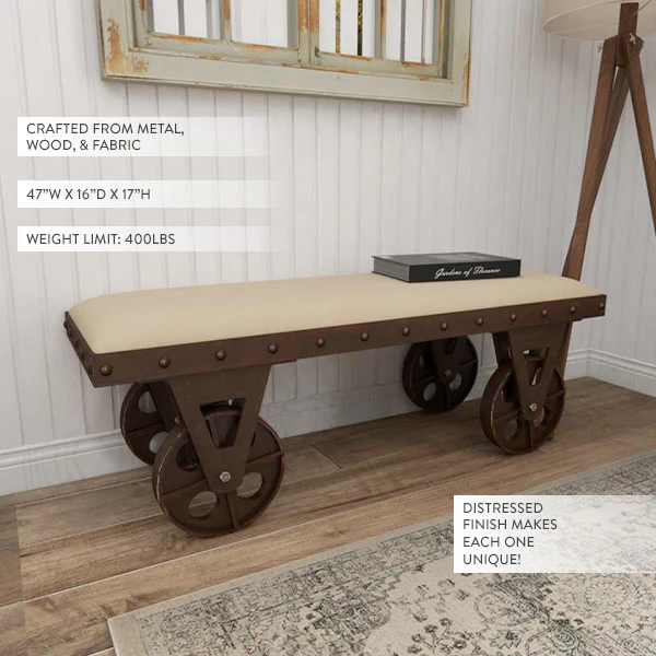 Factory Cart Linen Bench