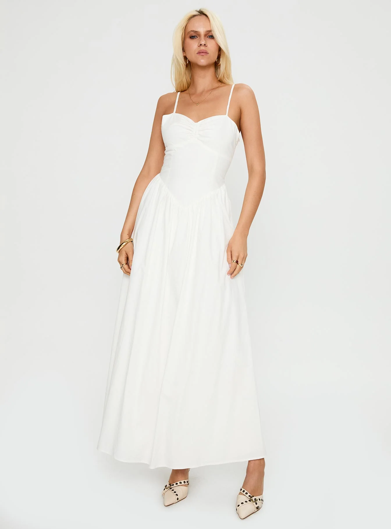 Ceremonious Maxi Dress White