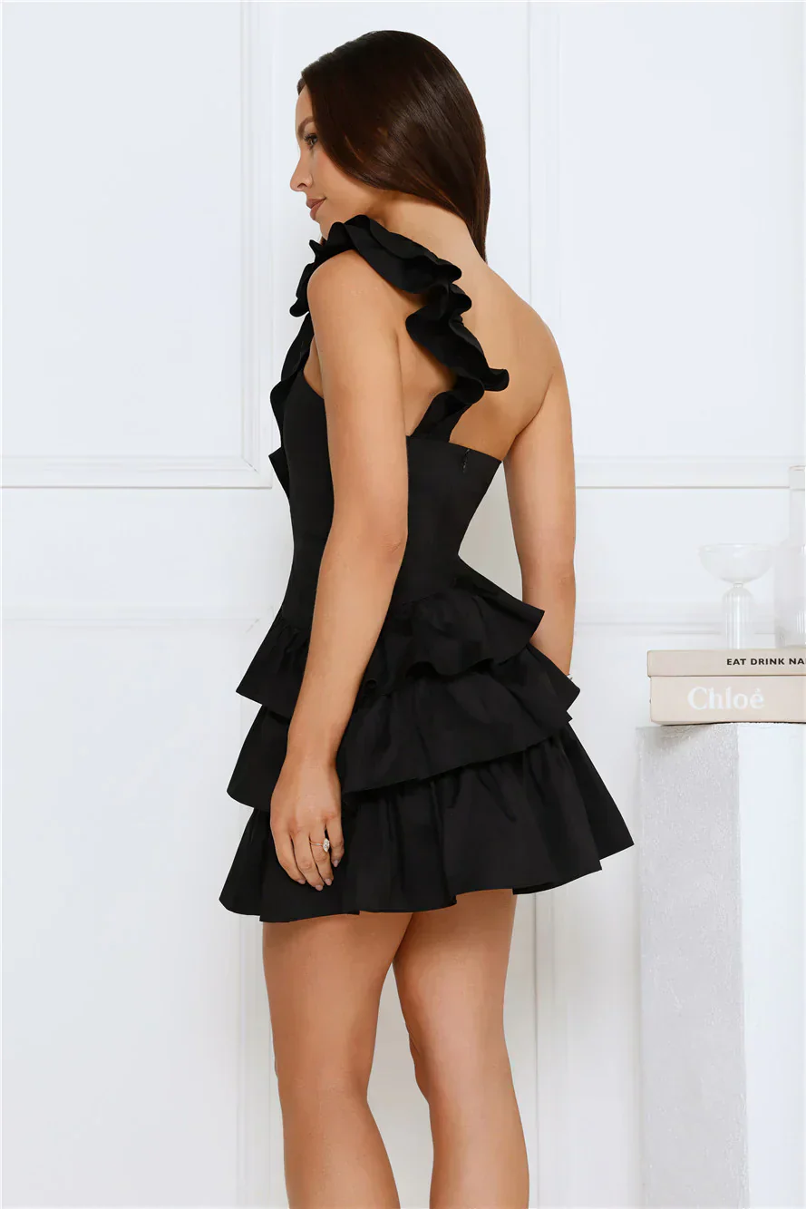 Precious Time One Shoulder Mini Dress