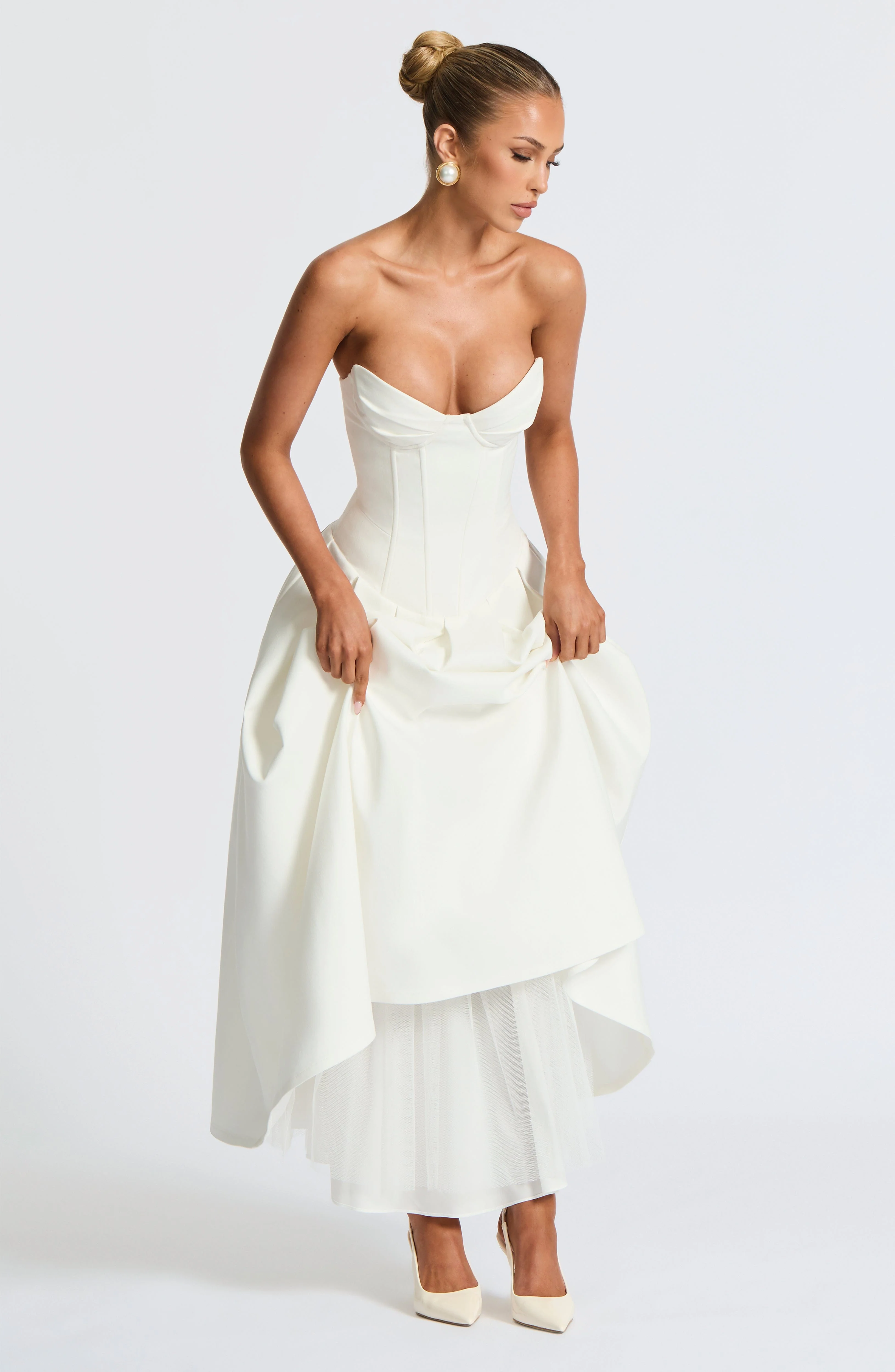 Salma Midi Dress - Ivory