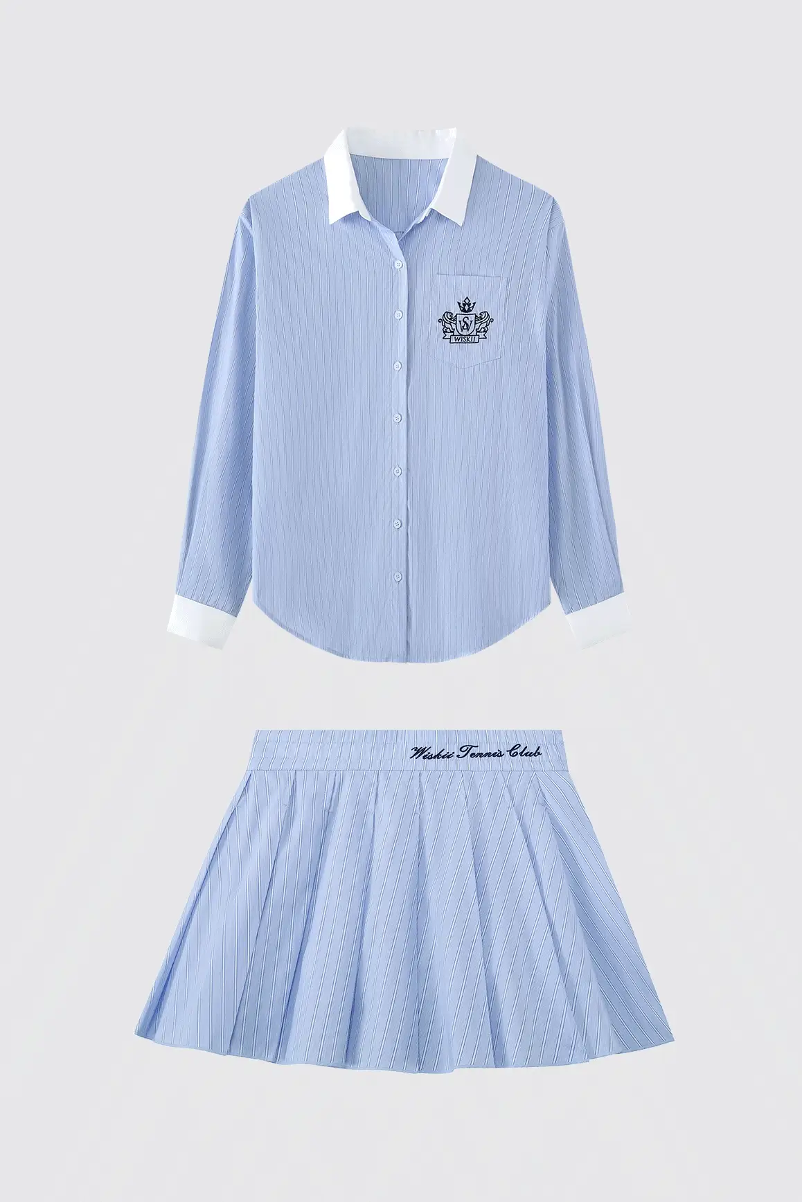 Riviera Relaxed Cotton Shirt & Riviera Pleated Skirt