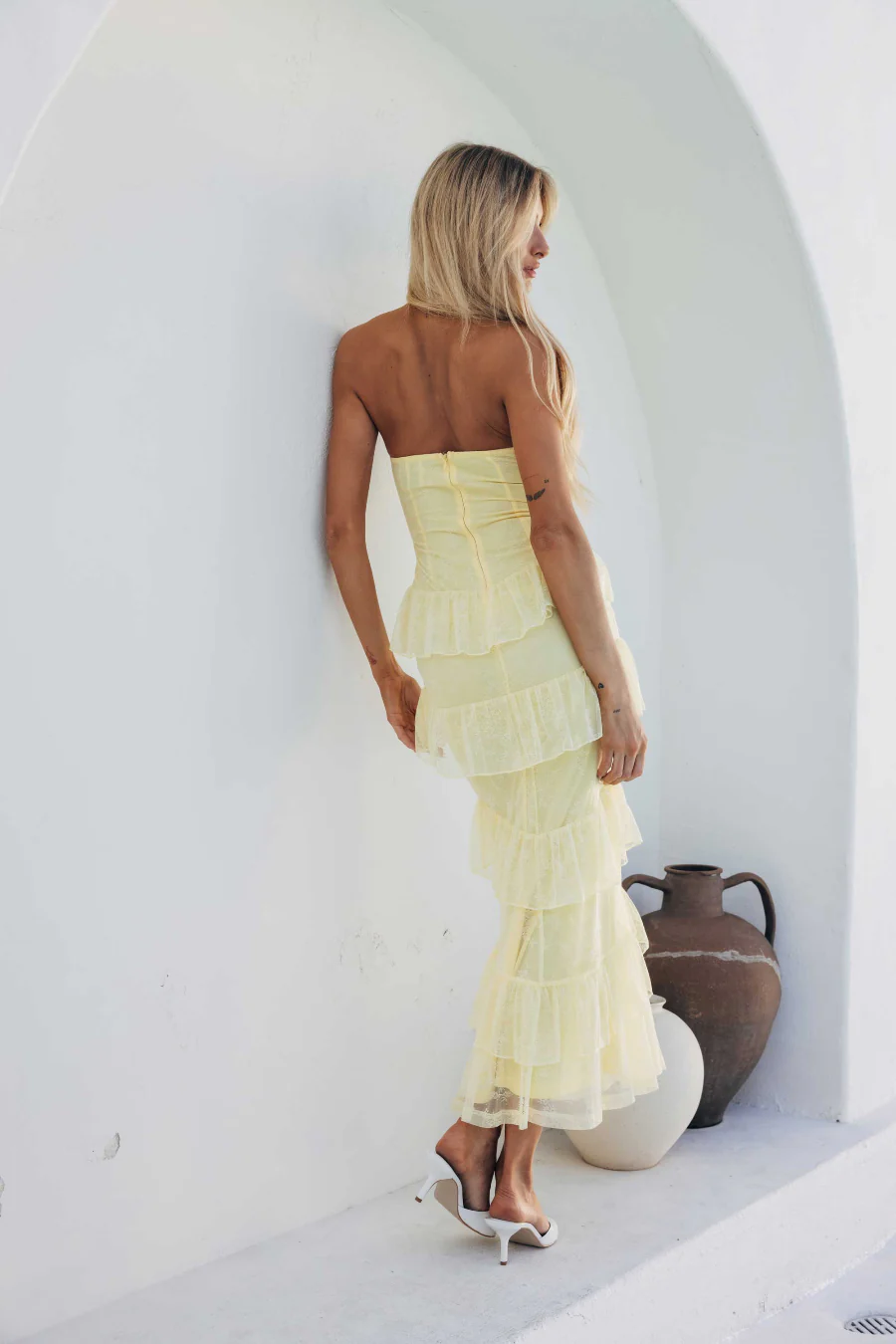 Azaria Ruffle Tiered Maxi Dress - luluinthesky