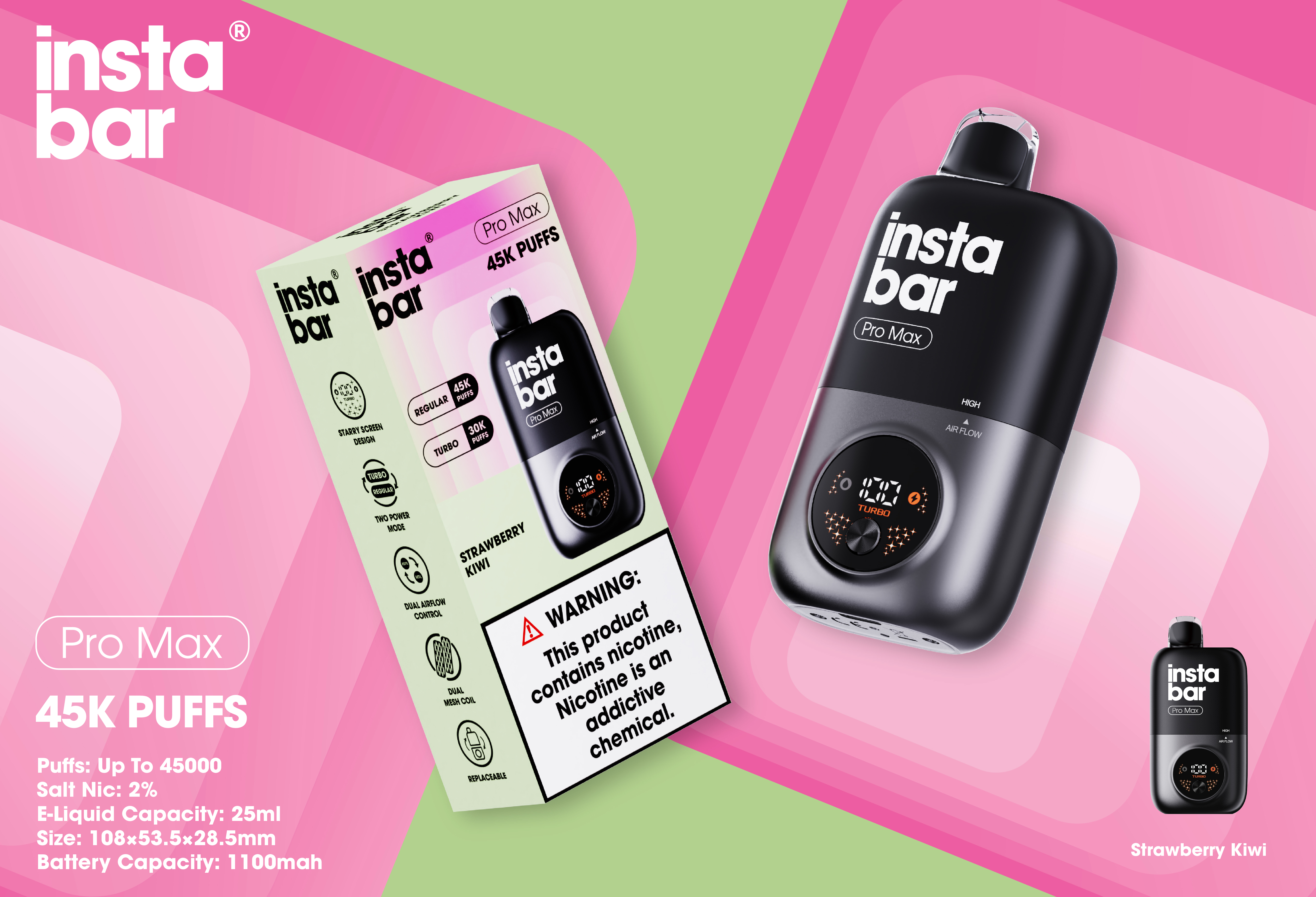 Instabar Pro Max 45K KIT(Urządzenie+Wymienny wkład)