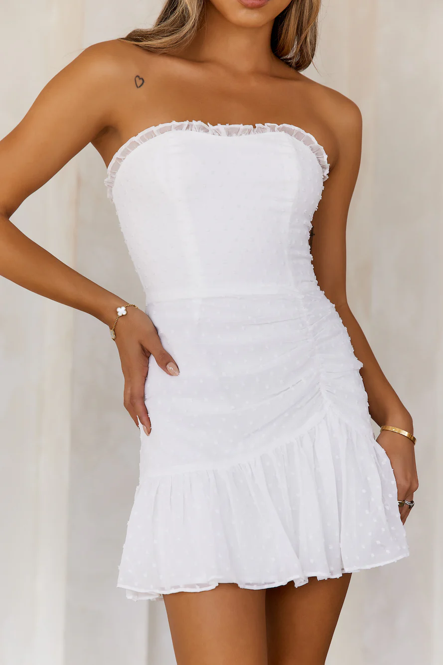 Face On Magazines Dress White - luluinthesky