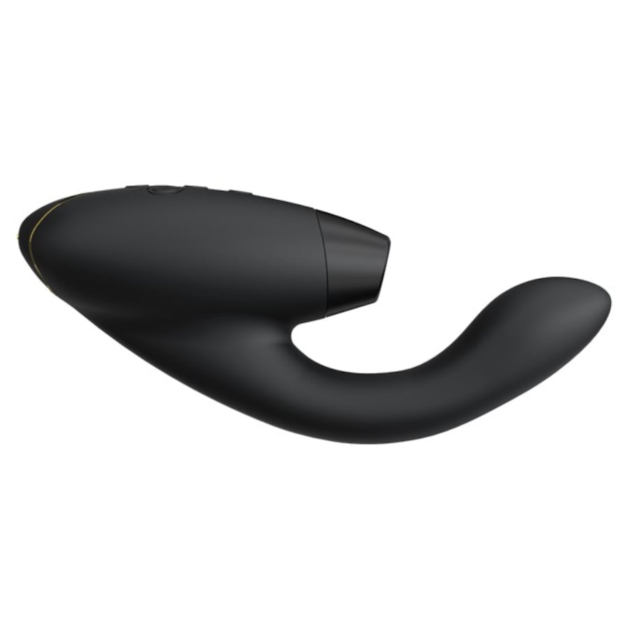 Womanizer Duo 2 Luksusowy podwójny stymulator z technologią Pleasure Air dla łechtaczki i wibracjami dla punktu G Czarny